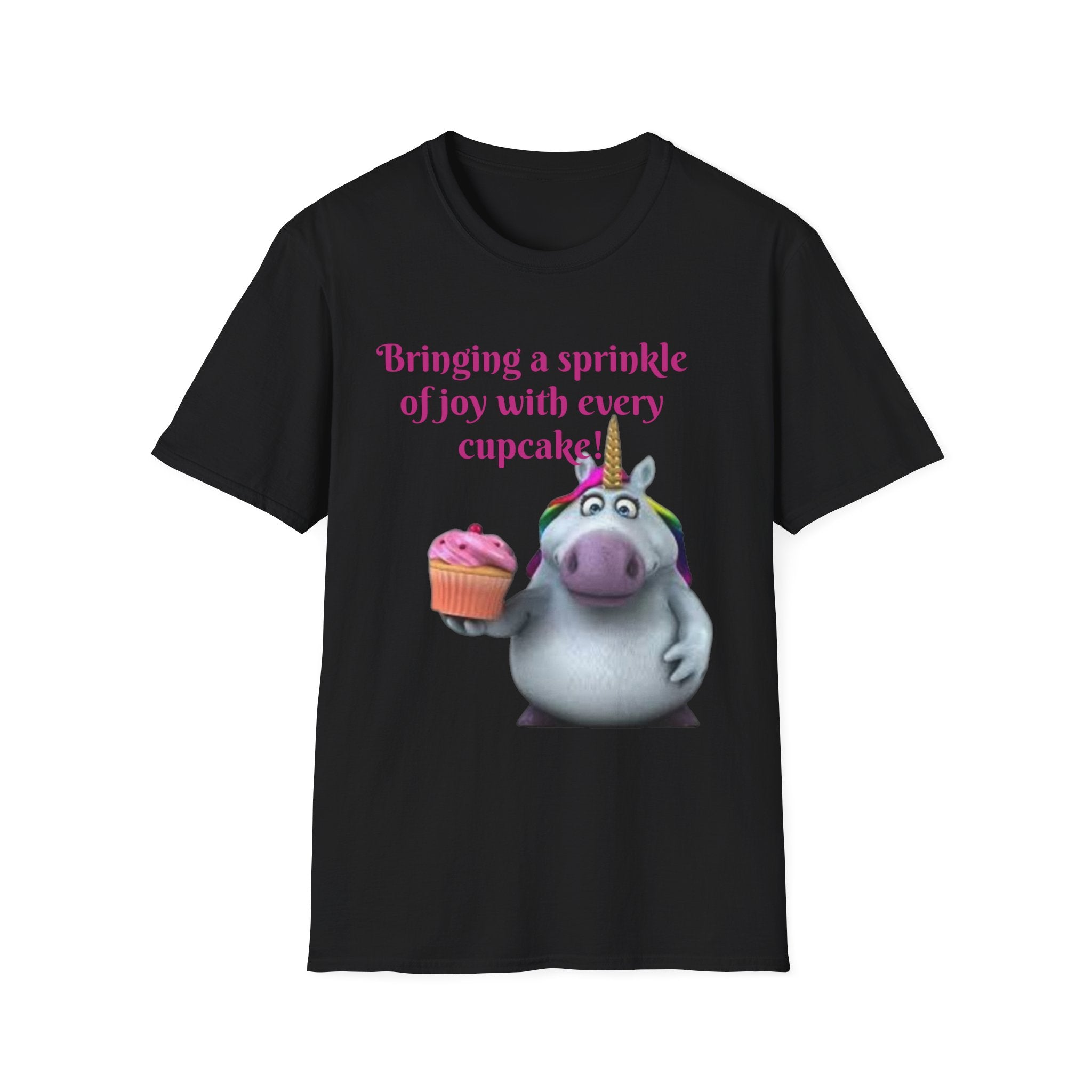 Bringing A Sprinkle Of Joy With Every Cupcake Unicorn Unisex Softstyle T-Shirt