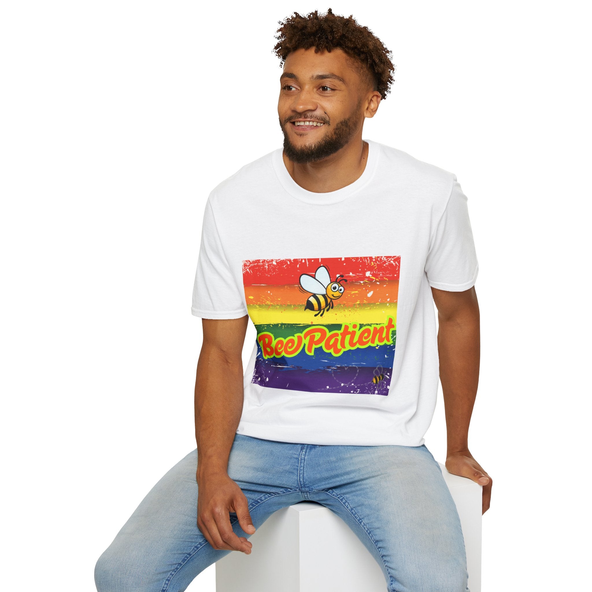 Bee Patient Rainbow Unisex Softstyle T-Shirt