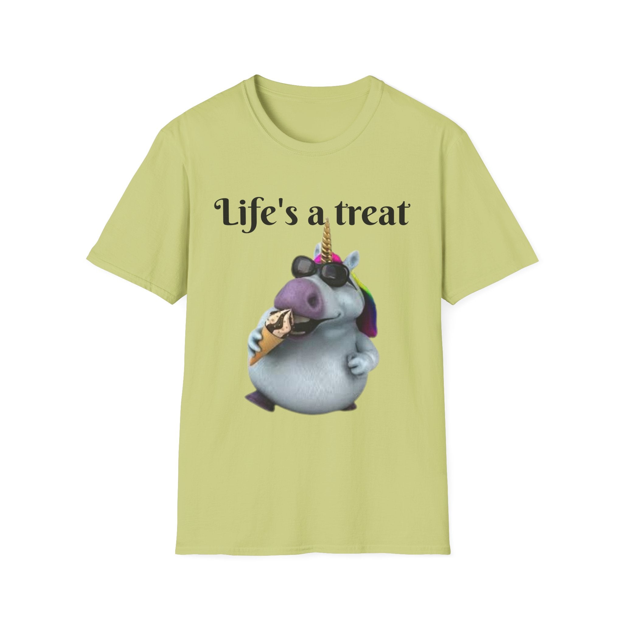 Life's A Treat Unicorn Unisex Softstyle T-Shirt