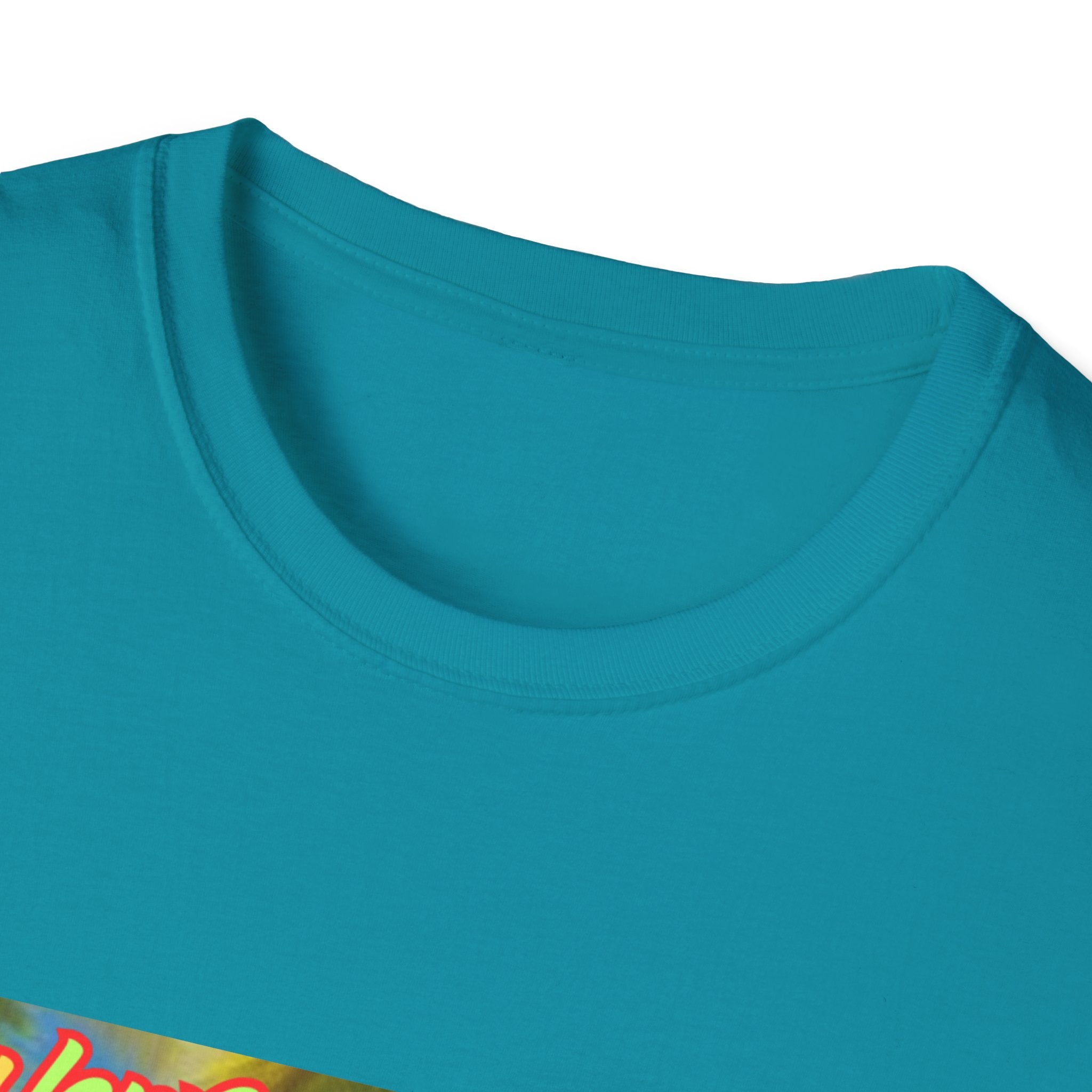 Lucky Leprechaun Enjoying Tropical Fruitiness! Unisex Softstyle T-Shirt