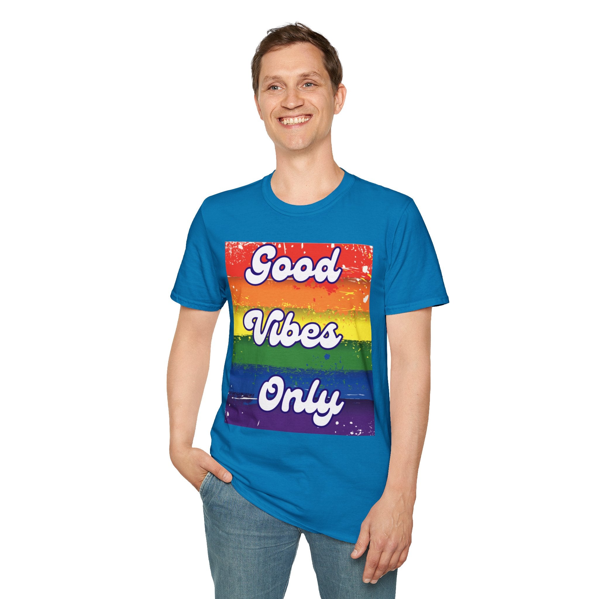 Good Vibes Only White Unisex Softstyle T-Shirt