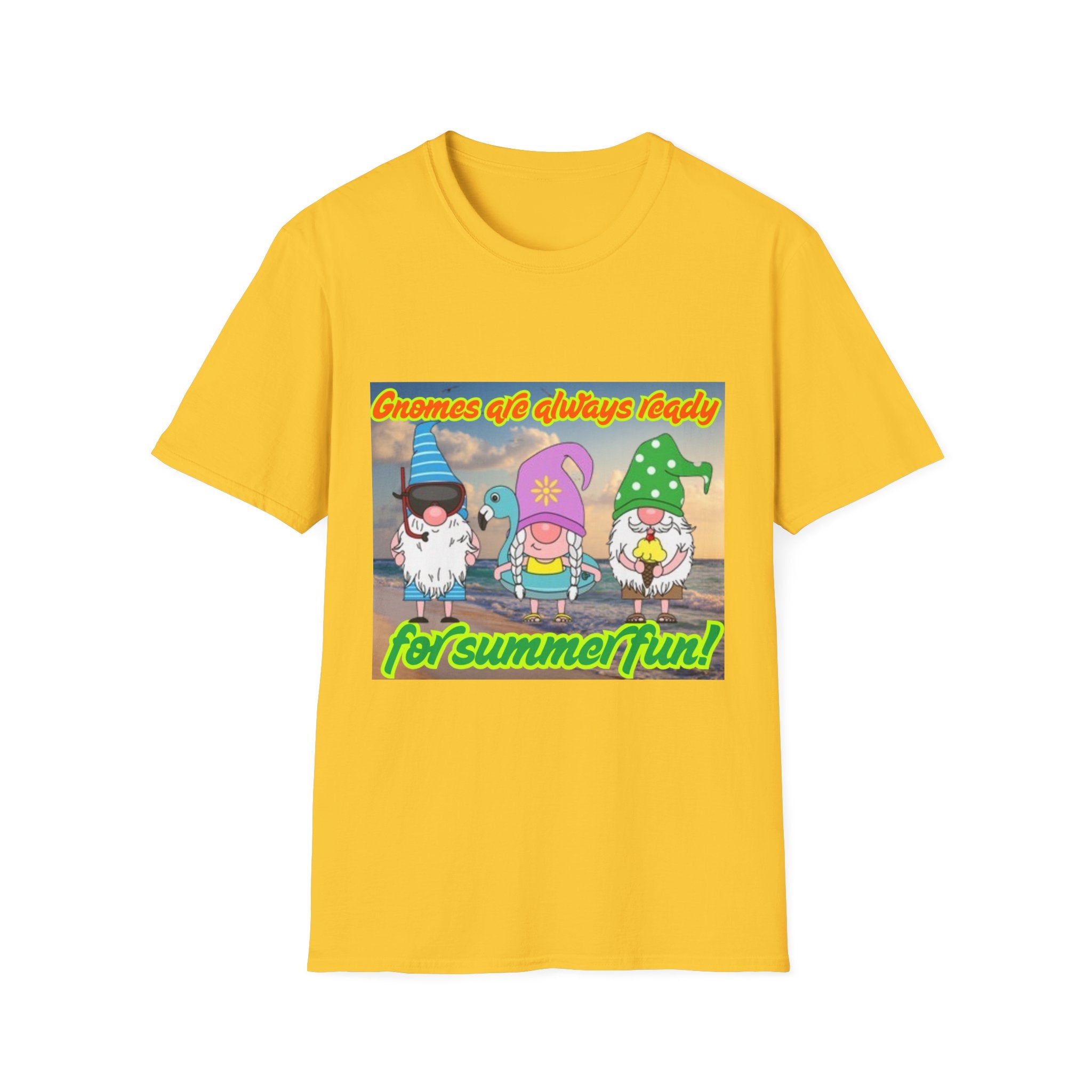 Gnomes Are Always Ready For Summer Fun! Unisex Softstyle T-Shirt