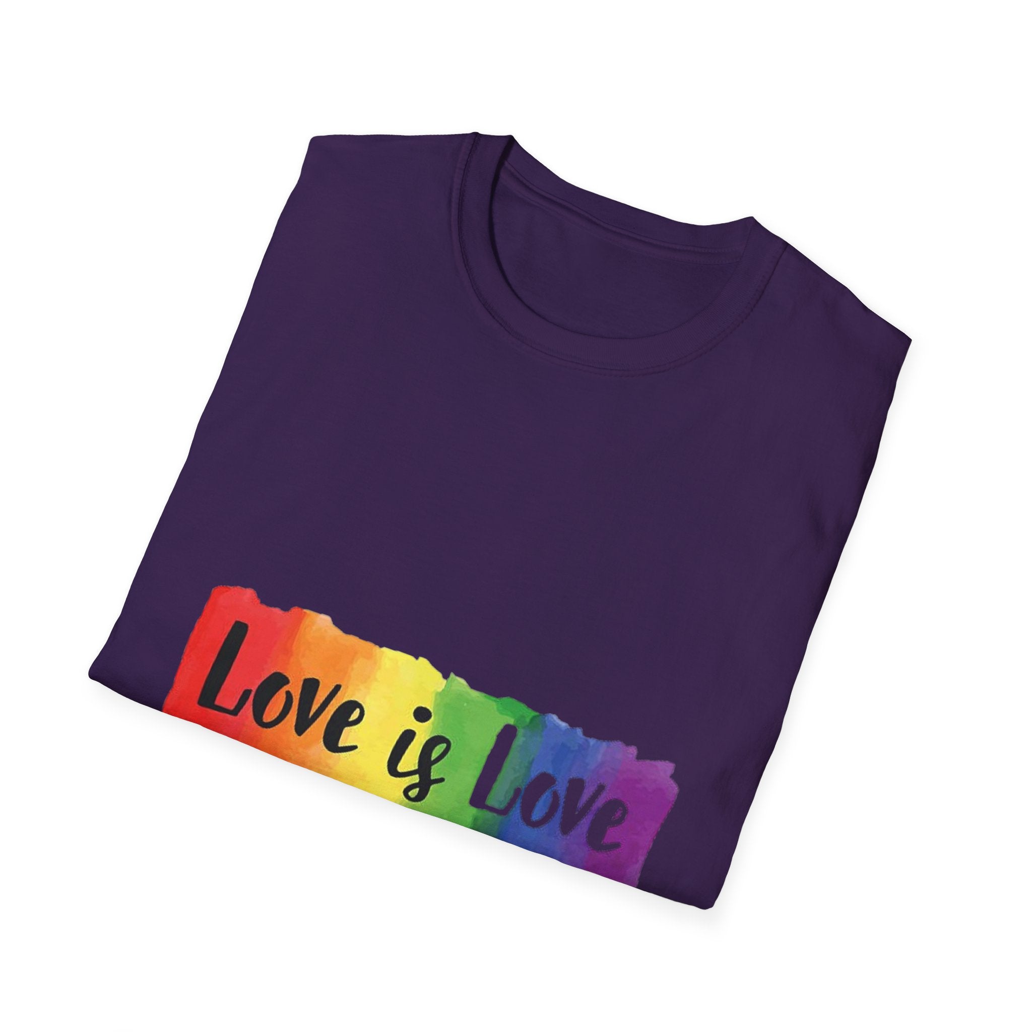 Rainbow Love is Love Unisex Softstyle T-Shirt