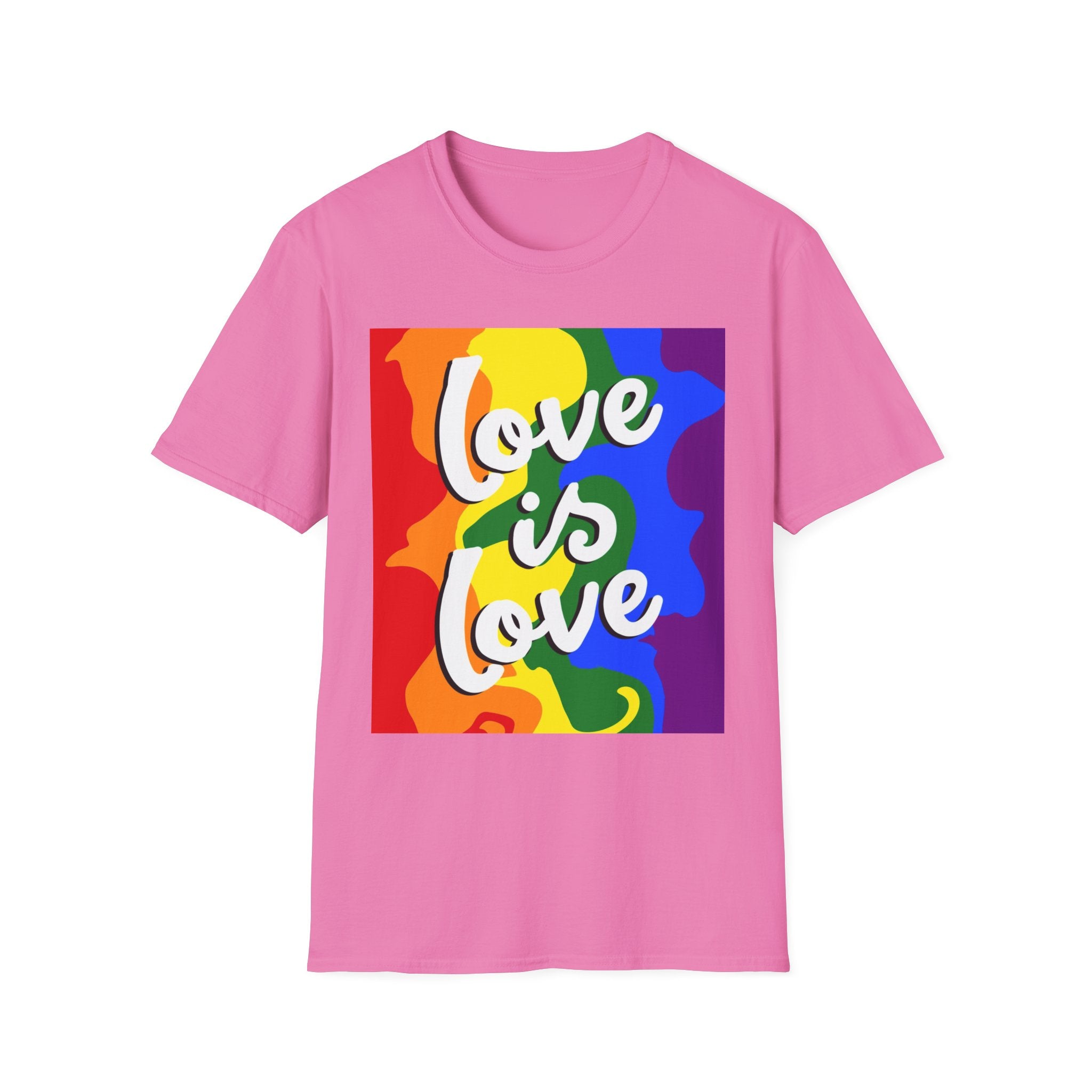 Colorful Pride Love is Love Unisex Softstyle T-Shirt