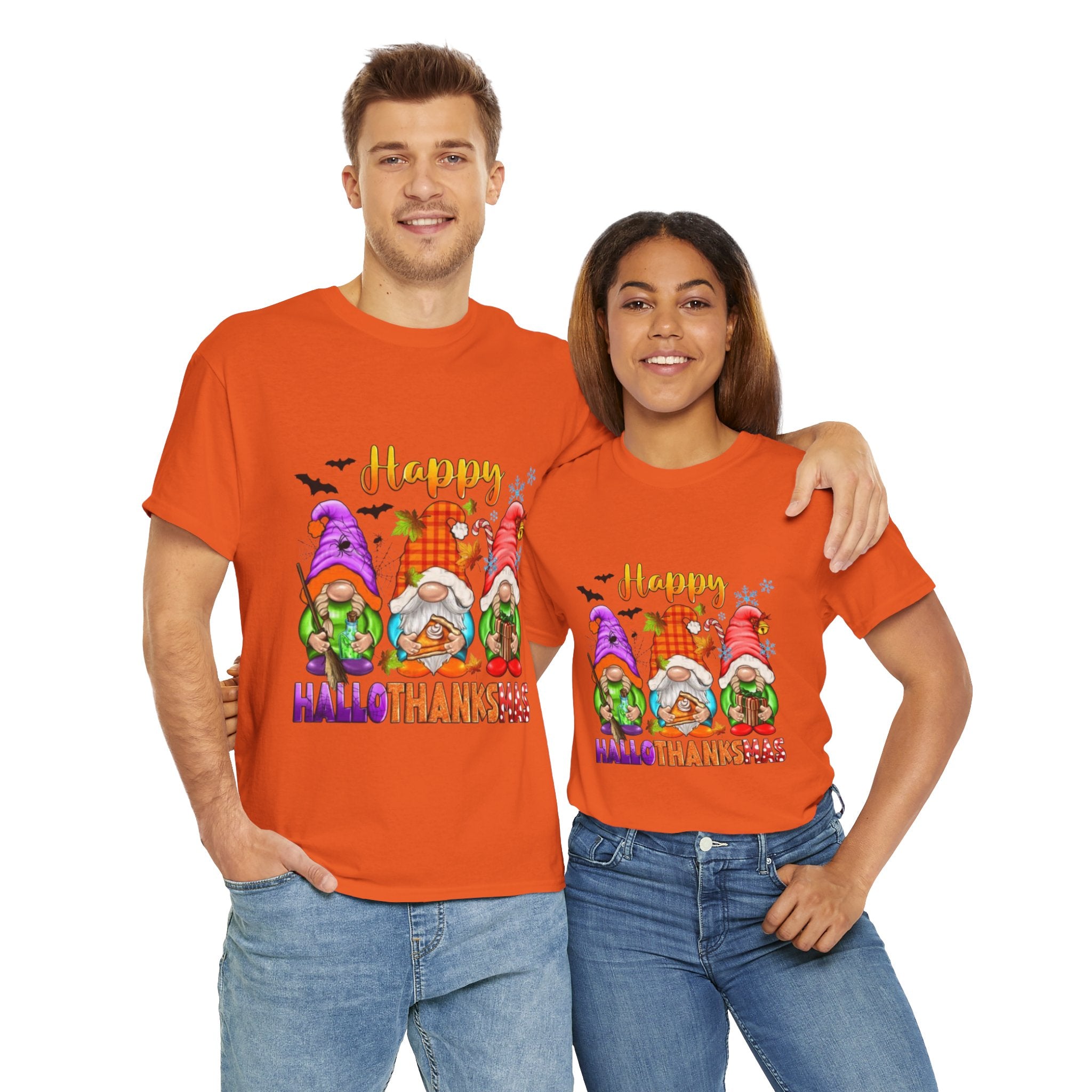 Happy Hallothanksmas Unisex Heavy Cotton T-Shirt