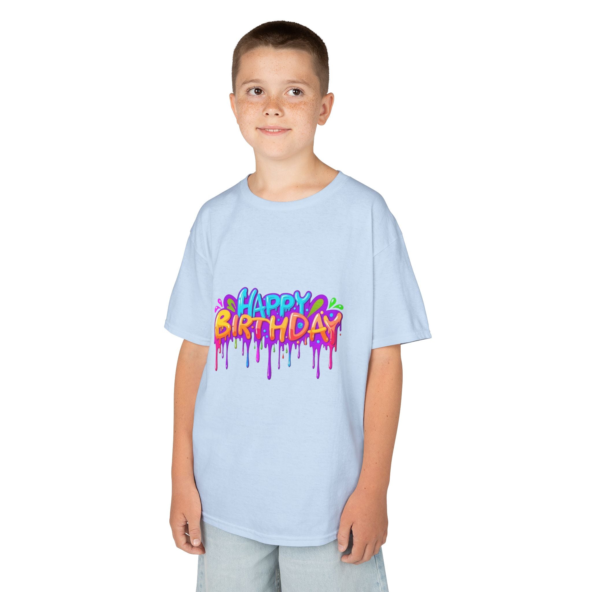 Happy Birthday Kids Heavy Cotton™ Short Sleeve T-Shirt Personalize It!
