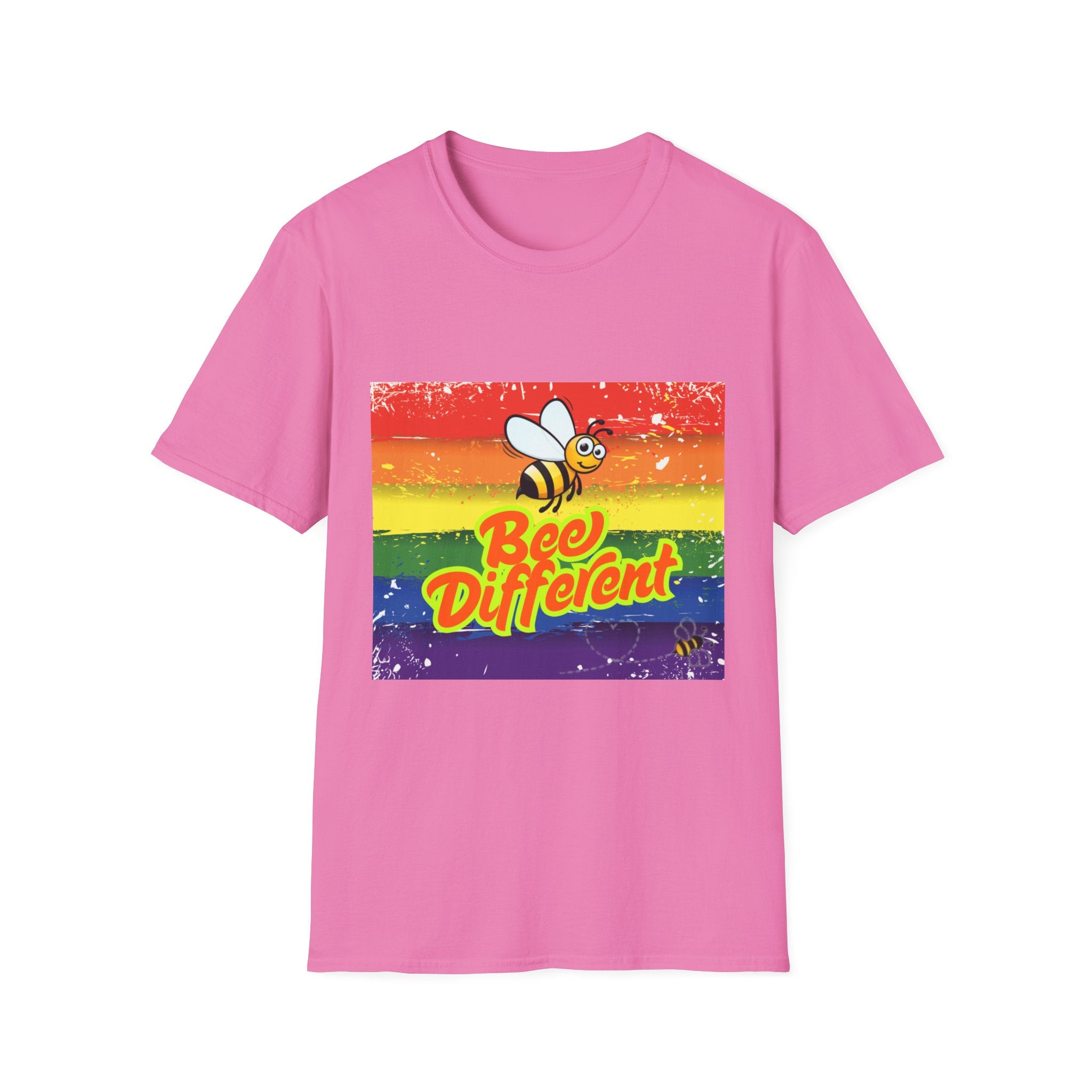 Bee Different Rainbow Unisex Softstyle T-Shirt