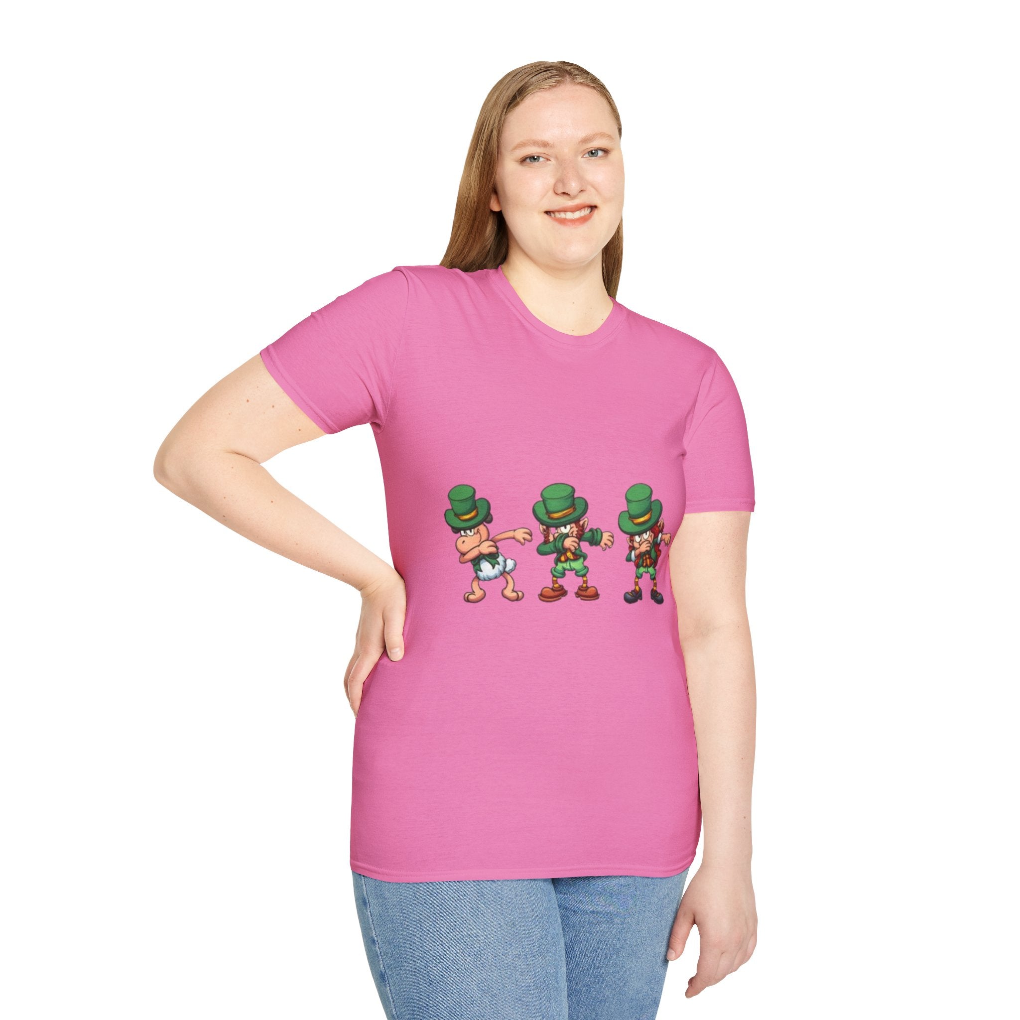 Dabbing Leprechaun Unisex Softstyle T-Shirt