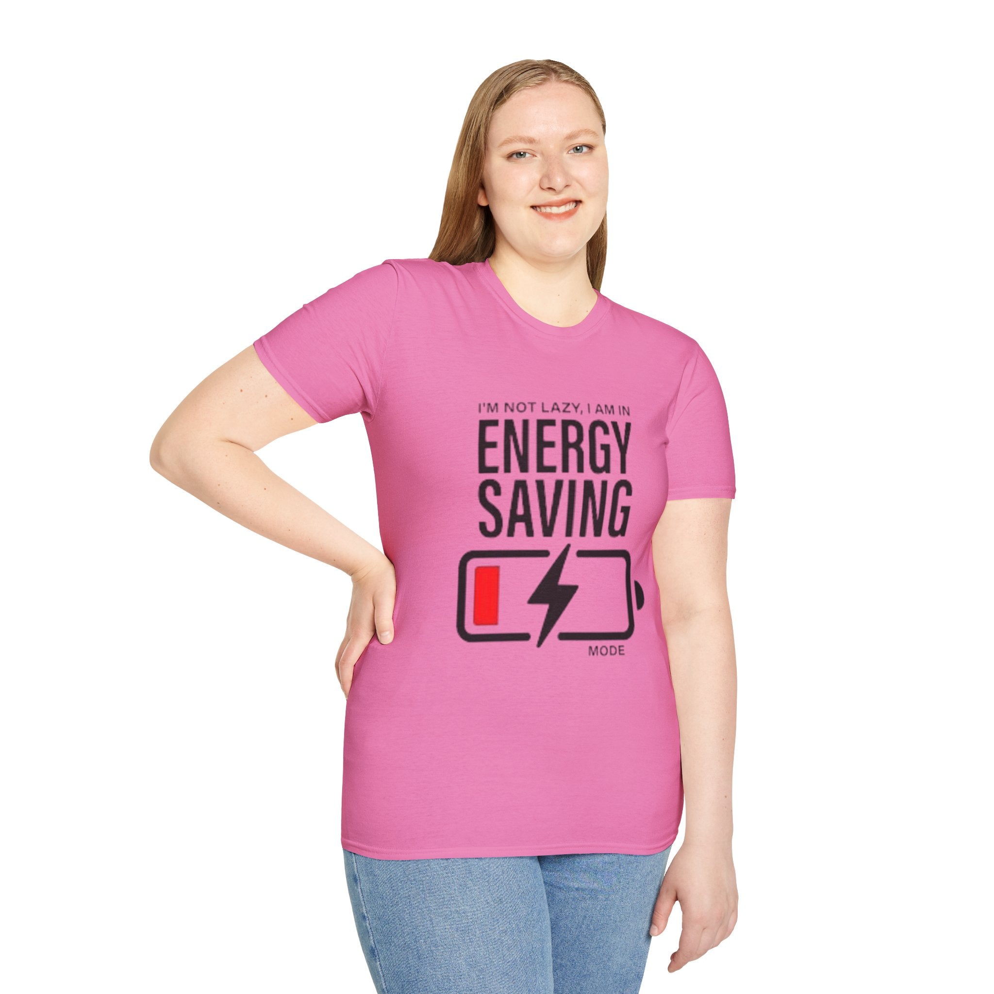 I'm Not Lazy I'm In Energy Saving Mode Unisex Softstyle T-Shirt