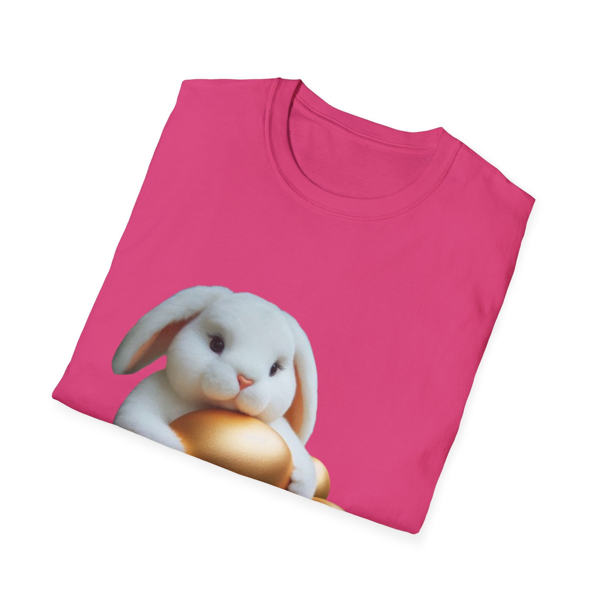 Easter Bunny And His Golden Eggs Unisex Softstyle T-Shirt