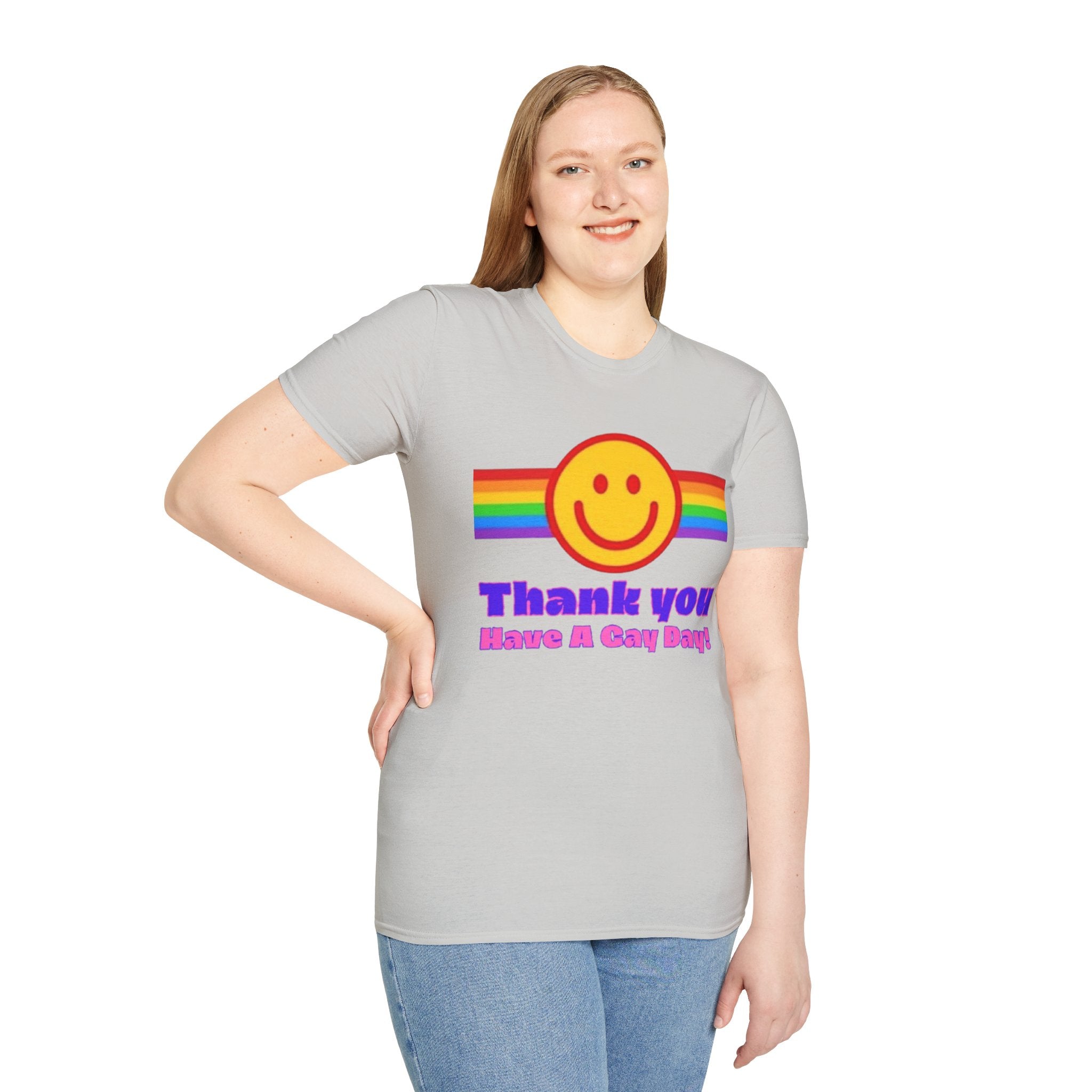 Thank You Have A Gay Day Unisex Softstyle T-Shirt