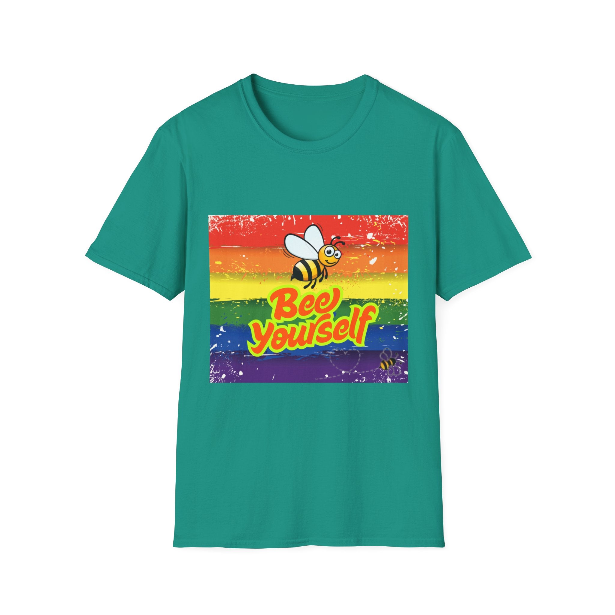 Bee Yourself Rainbow Unisex Softstyle T-Shirt