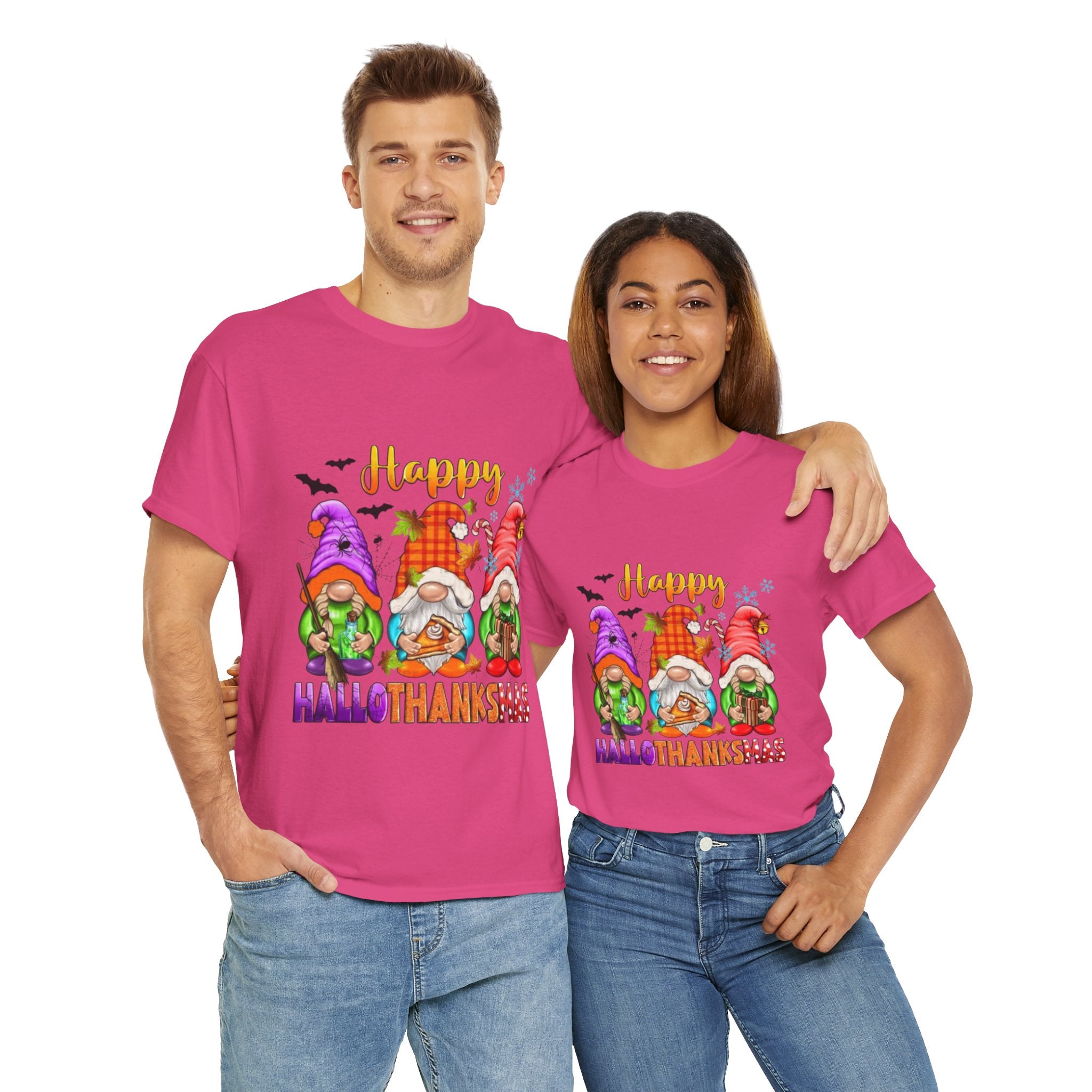 Happy Hallothanksmas Unisex Heavy Cotton T-Shirt