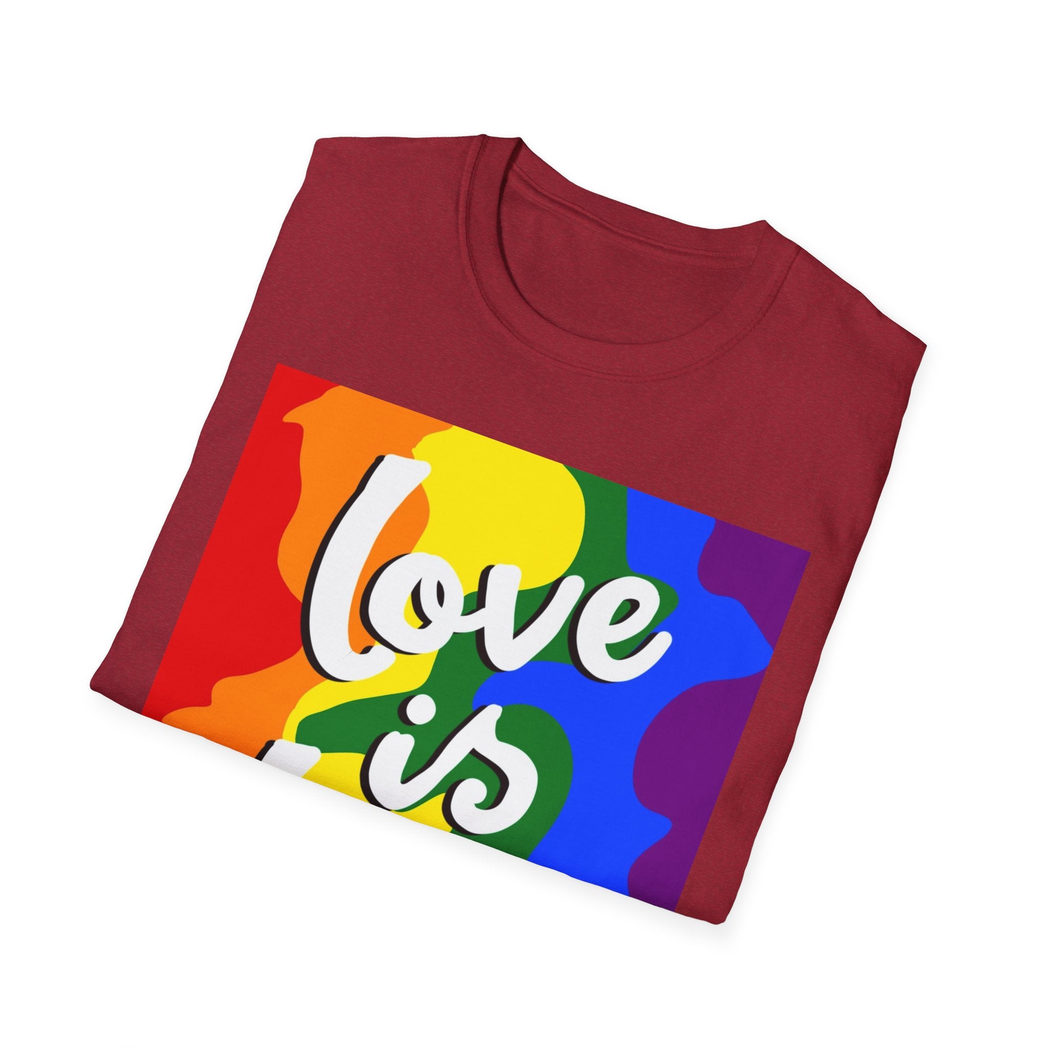 Colorful Pride Love is Love Unisex Softstyle T-Shirt
