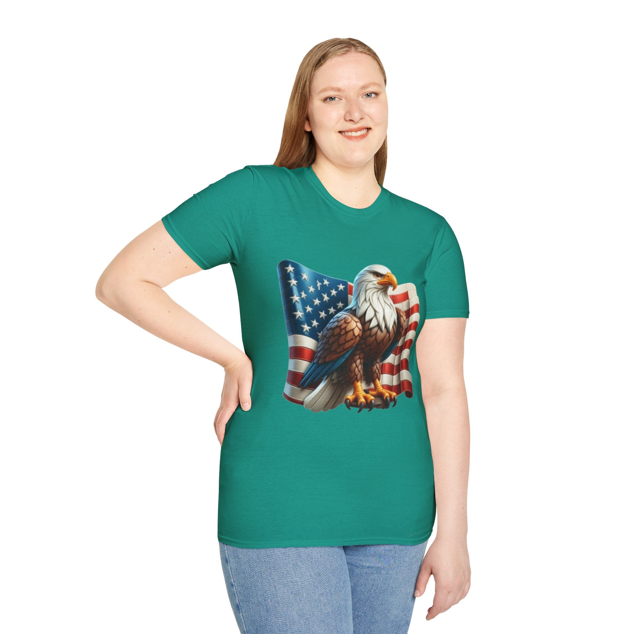 Patriotic Eagle Unisex Softstyle T-Shirt