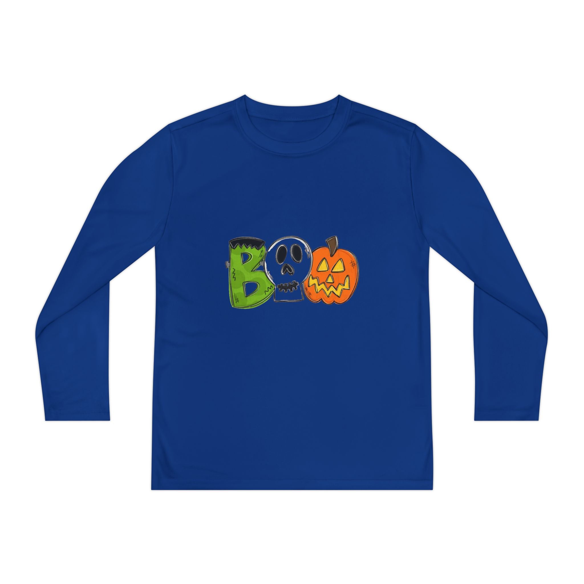 Youth Halloween Boo Long Sleeve Competitor T-Shirt