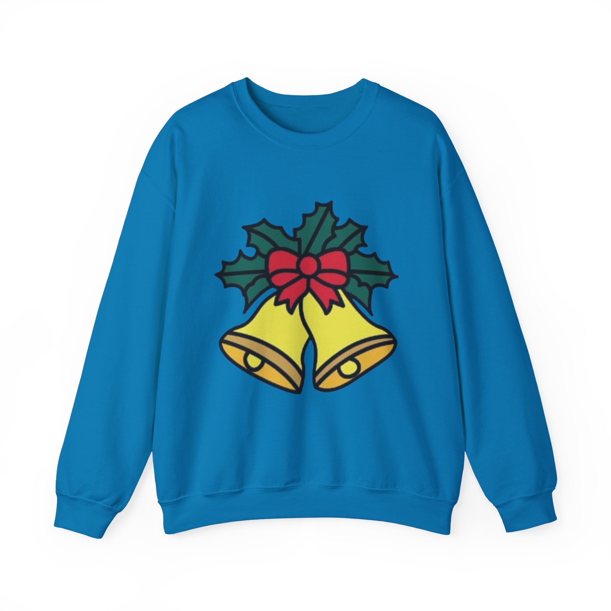 Festive Holiday Bells & Holly Unisex Heavy Blend™ Crewneck Sweatshirt