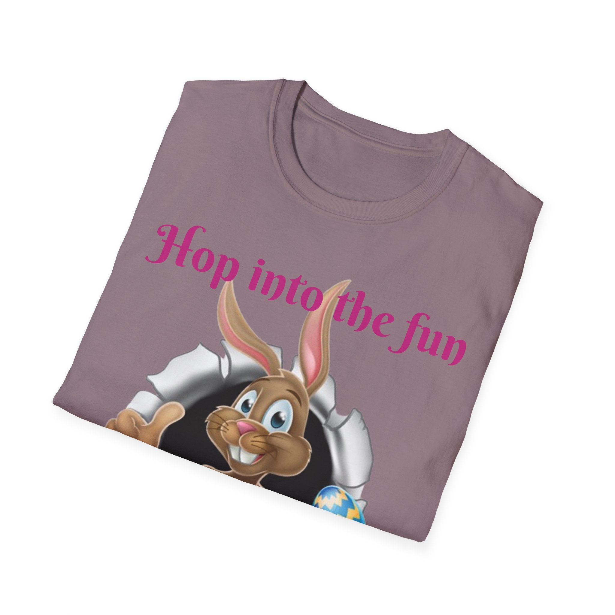 Hop Into The Fun I've Got Eggs-citing Surprises Bunny Unisex Softstyle T-Shirt