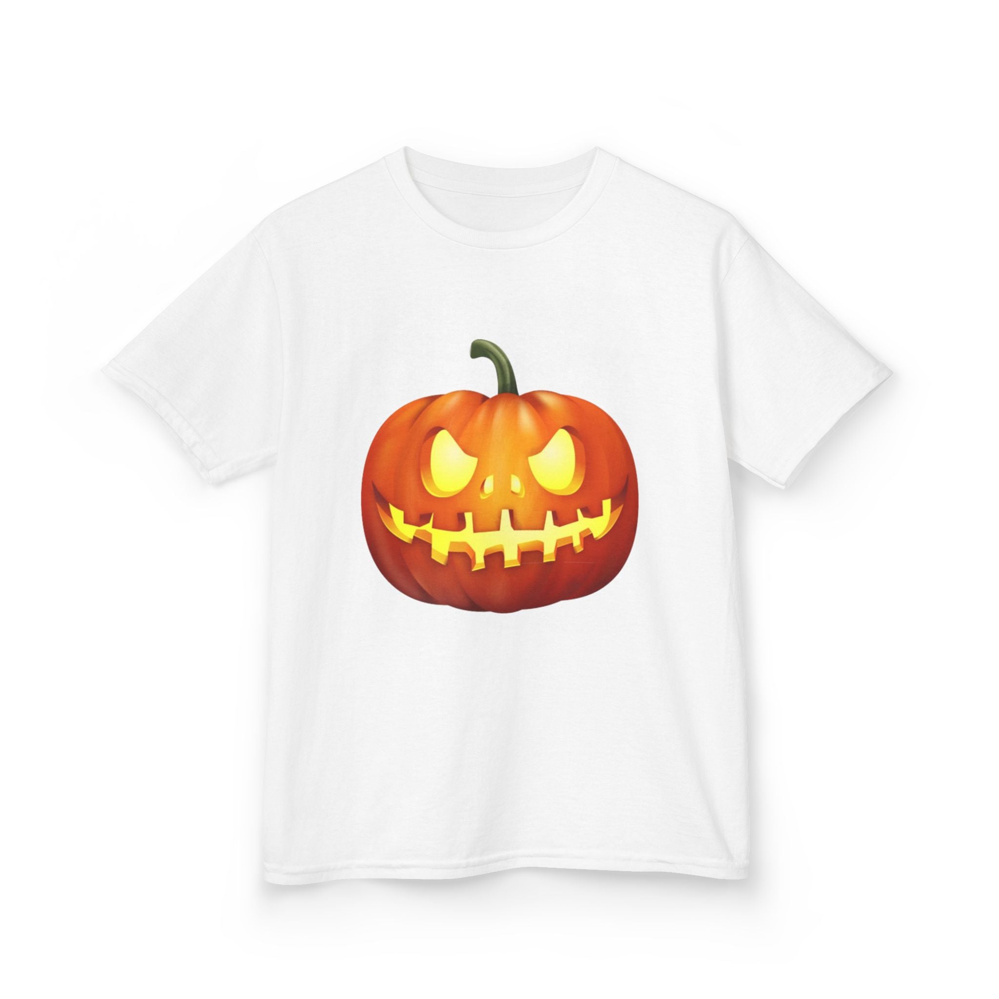 Halloween Pumpkin Kids Heavy Cotton Short Sleeve T-Shirt