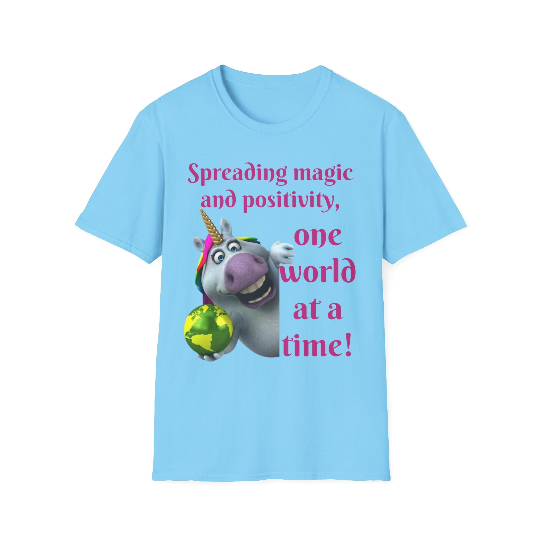 Spreading Magic And Positivity, One World At A Time! Unisex Softstyle T-Shirt