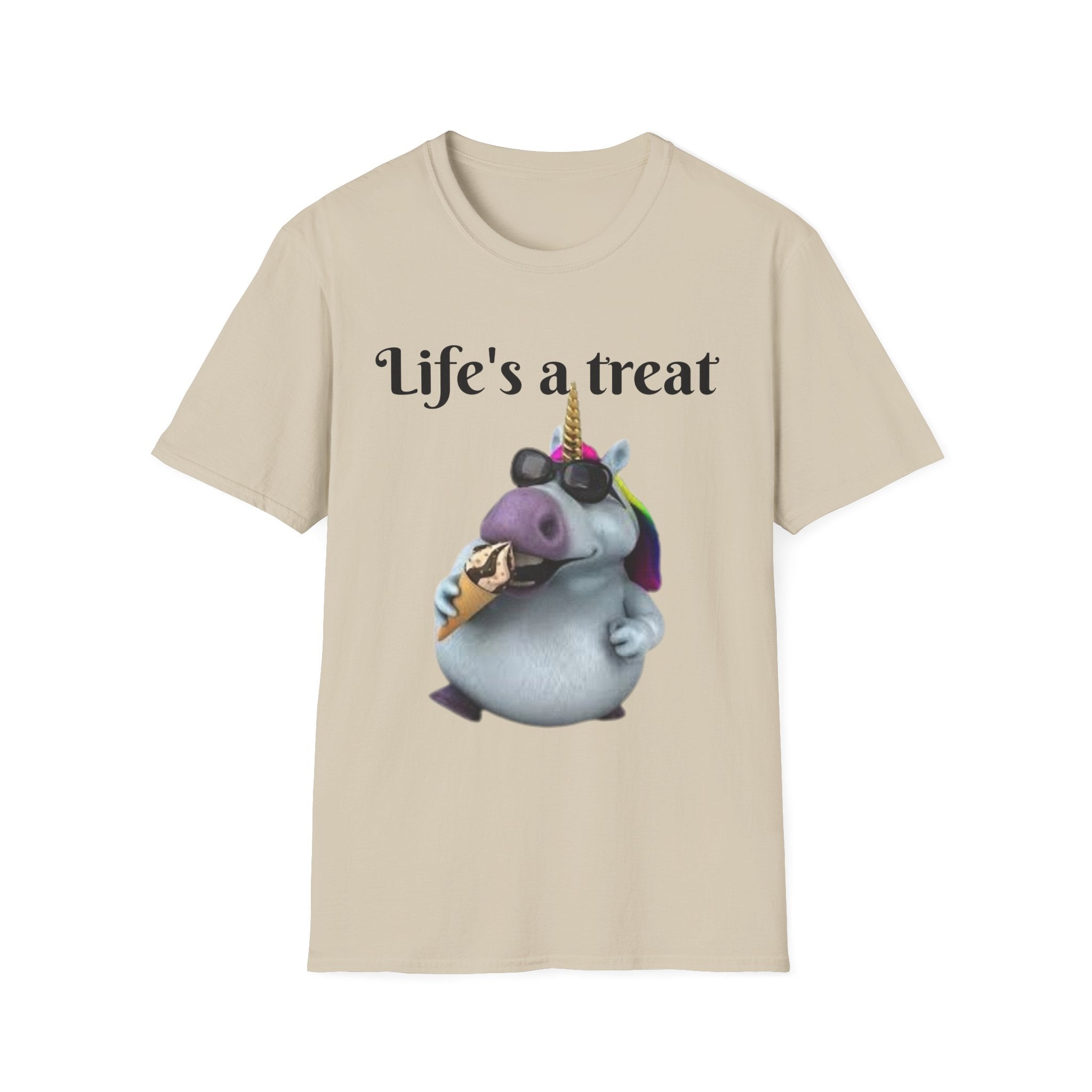 Life's A Treat Unicorn Unisex Softstyle T-Shirt