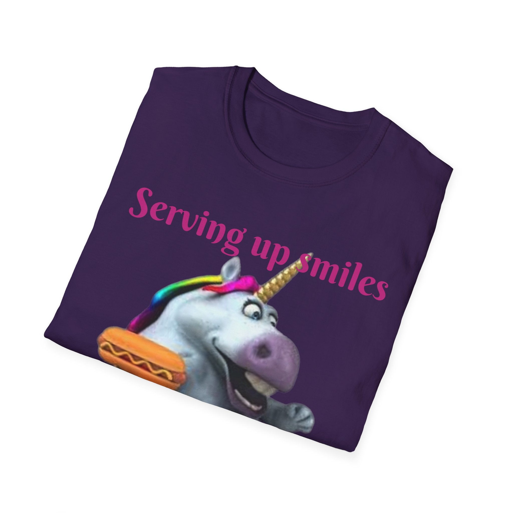Serving Up Smiles And Tasty Treats Unicorn Unisex Softstyle T-Shirt