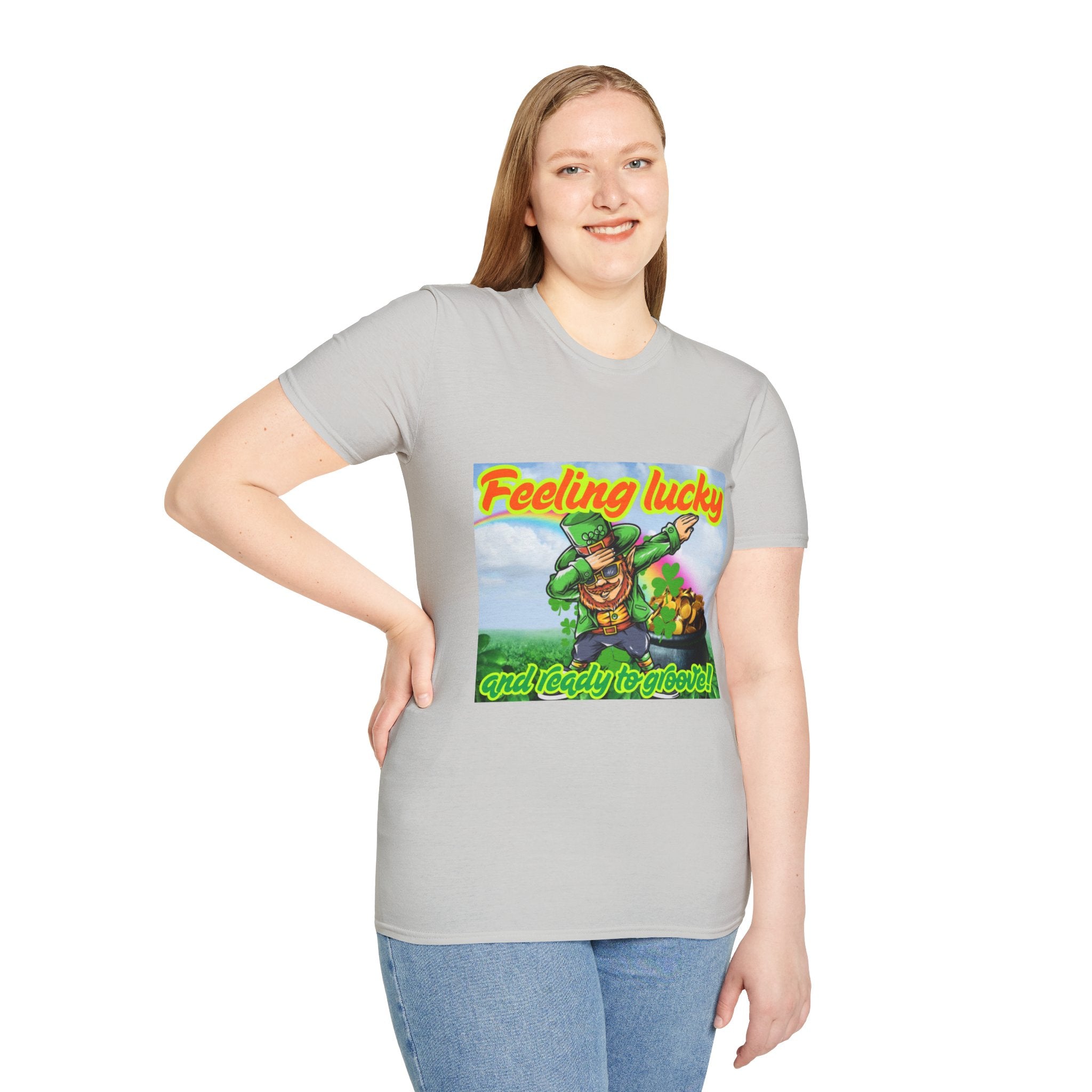 Feeling Lucky And Ready To Groove! Unisex Softstyle T-Shirt