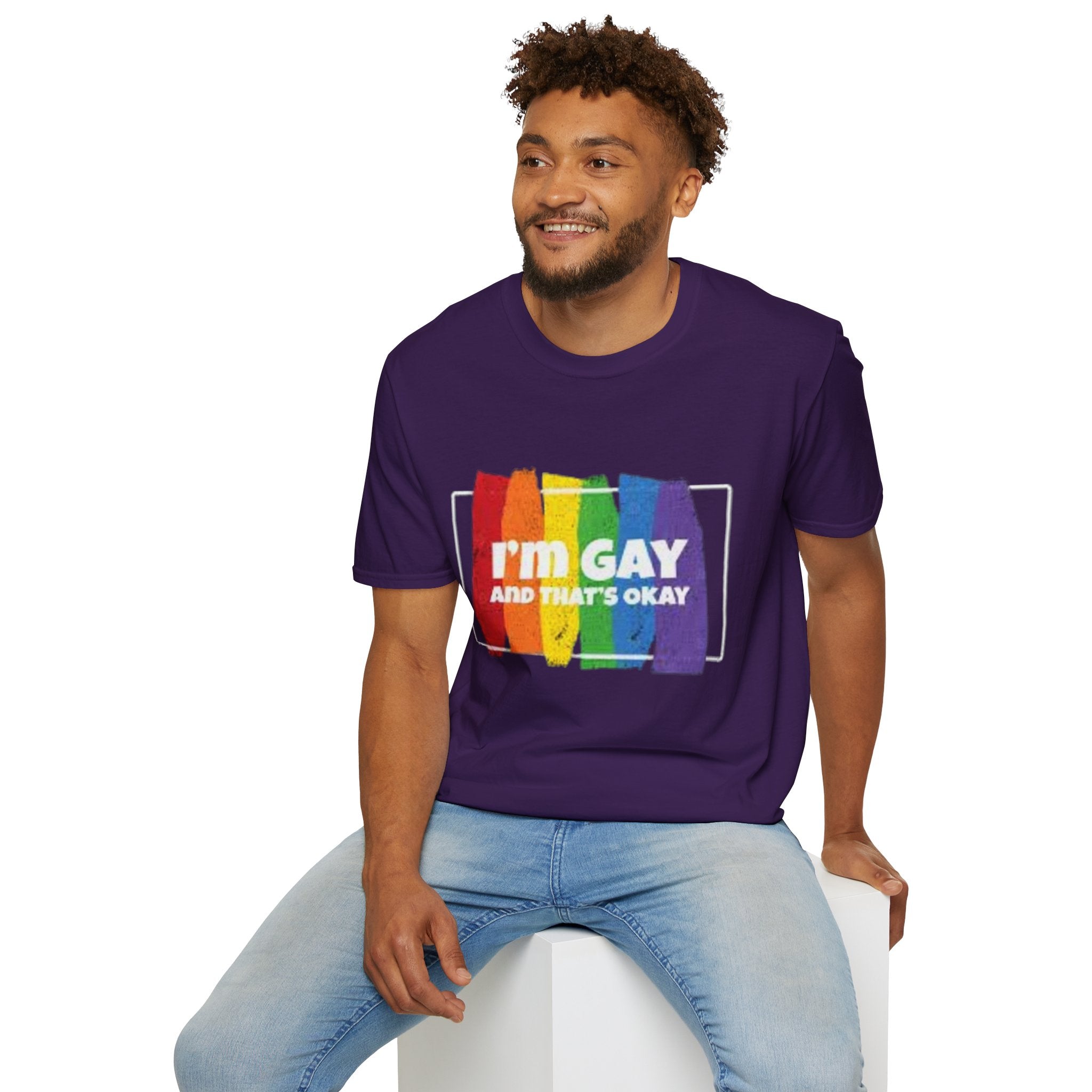 I'm GAY And That's Okay Unisex Softstyle T-Shirt