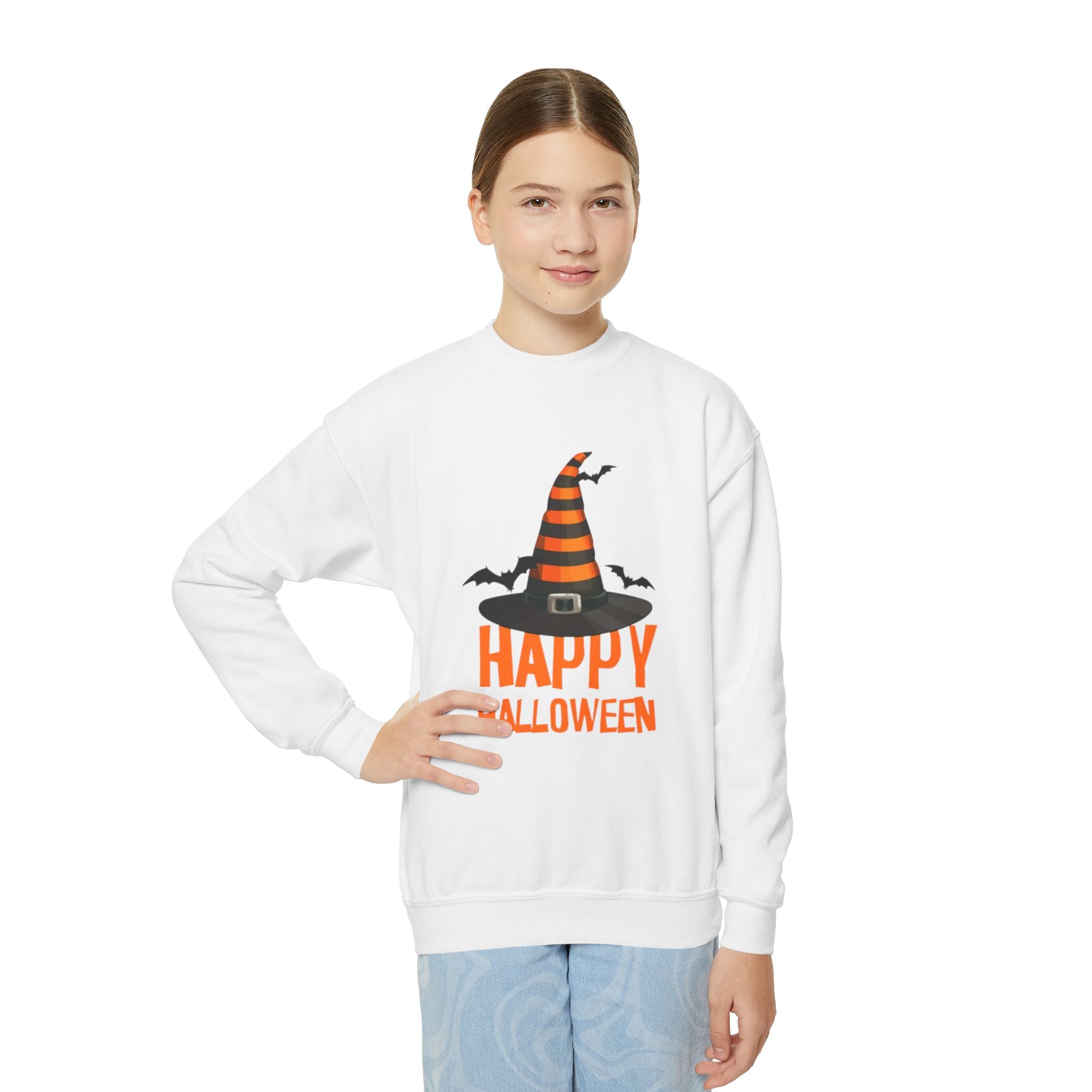 Happy Halloween Youth Crewneck Sweatshirt