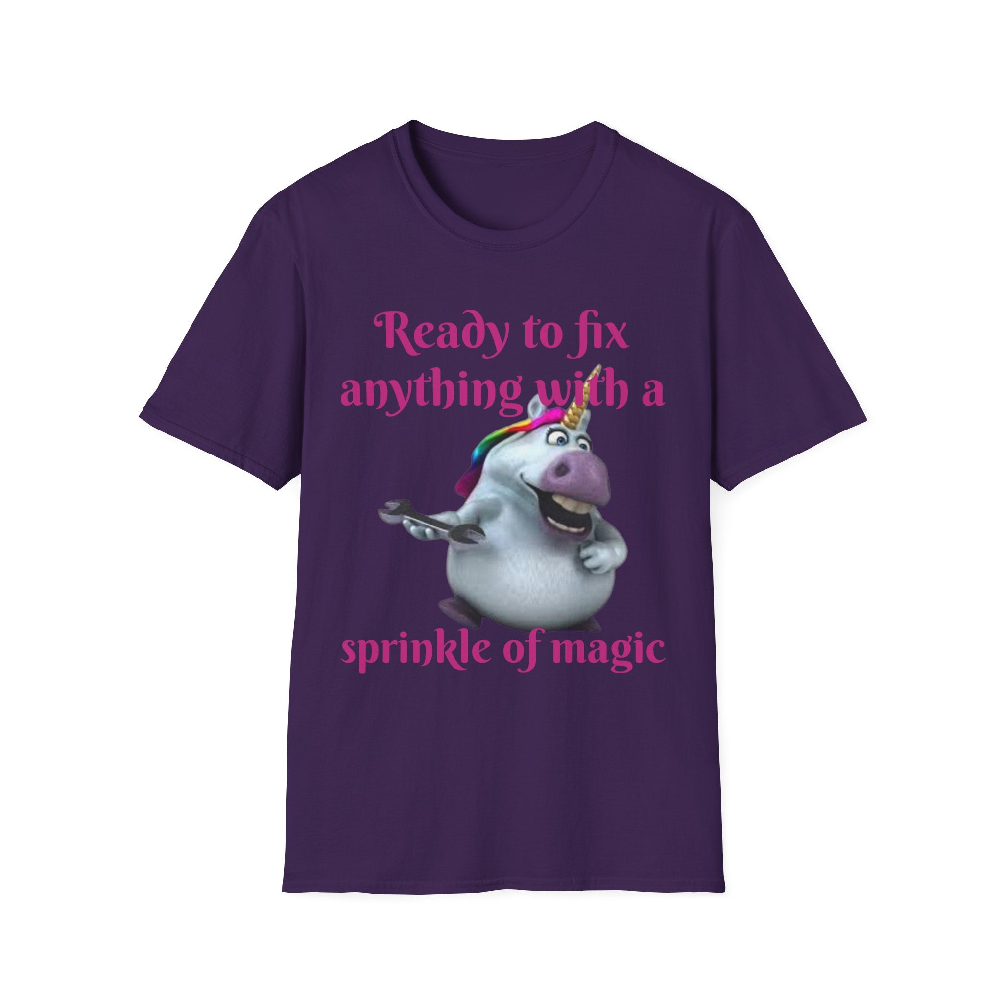 Ready To Fix Anything With A Sprinkle Of Magic Unicorn Unisex Softstyle T-Shirt