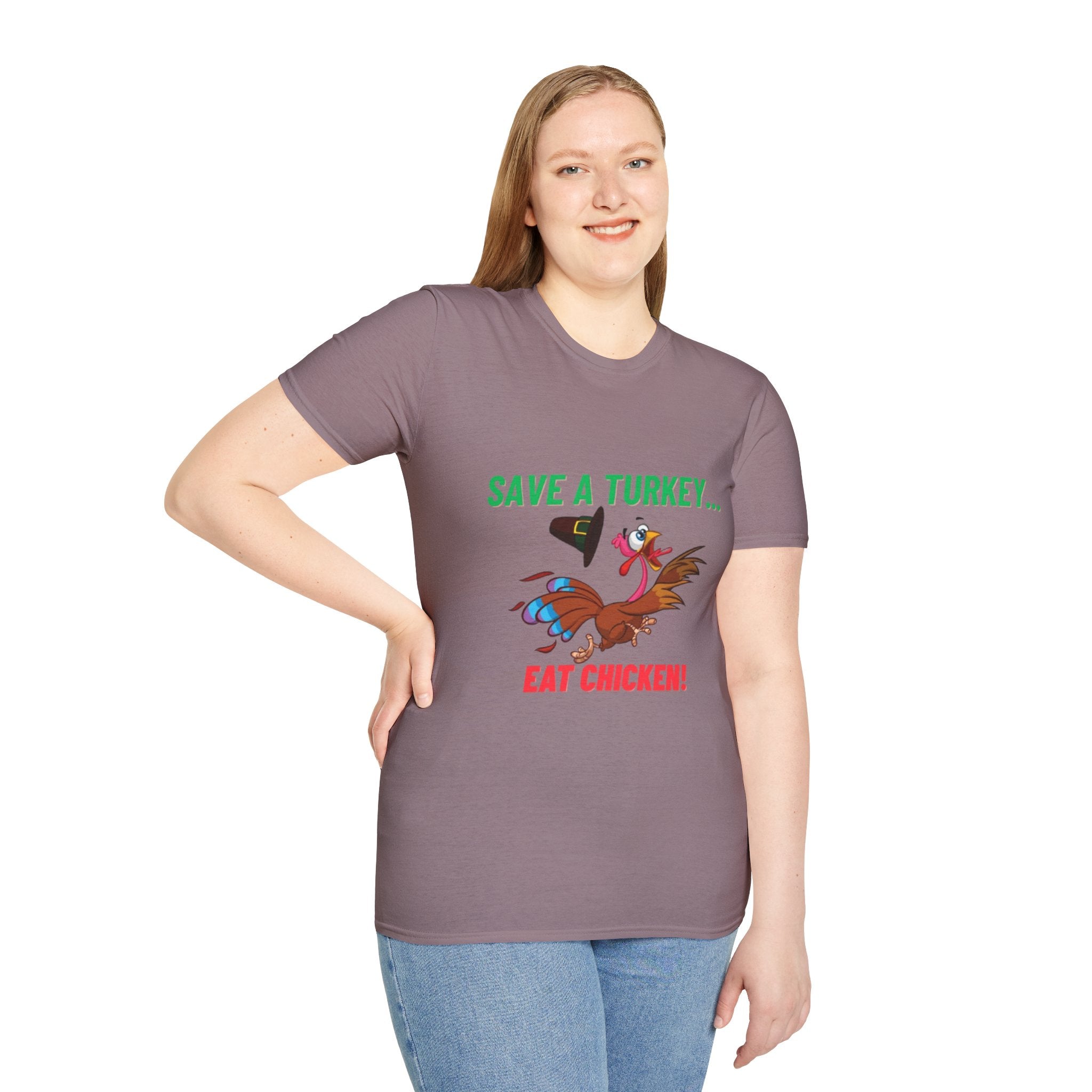 Save A Turkey... Eat Chicken Unisex Softstyle T-Shirt