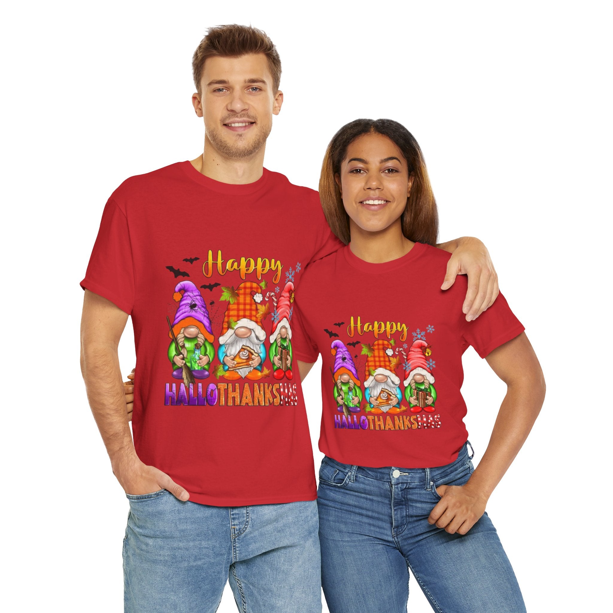 Happy Hallothanksmas Unisex Heavy Cotton T-Shirt