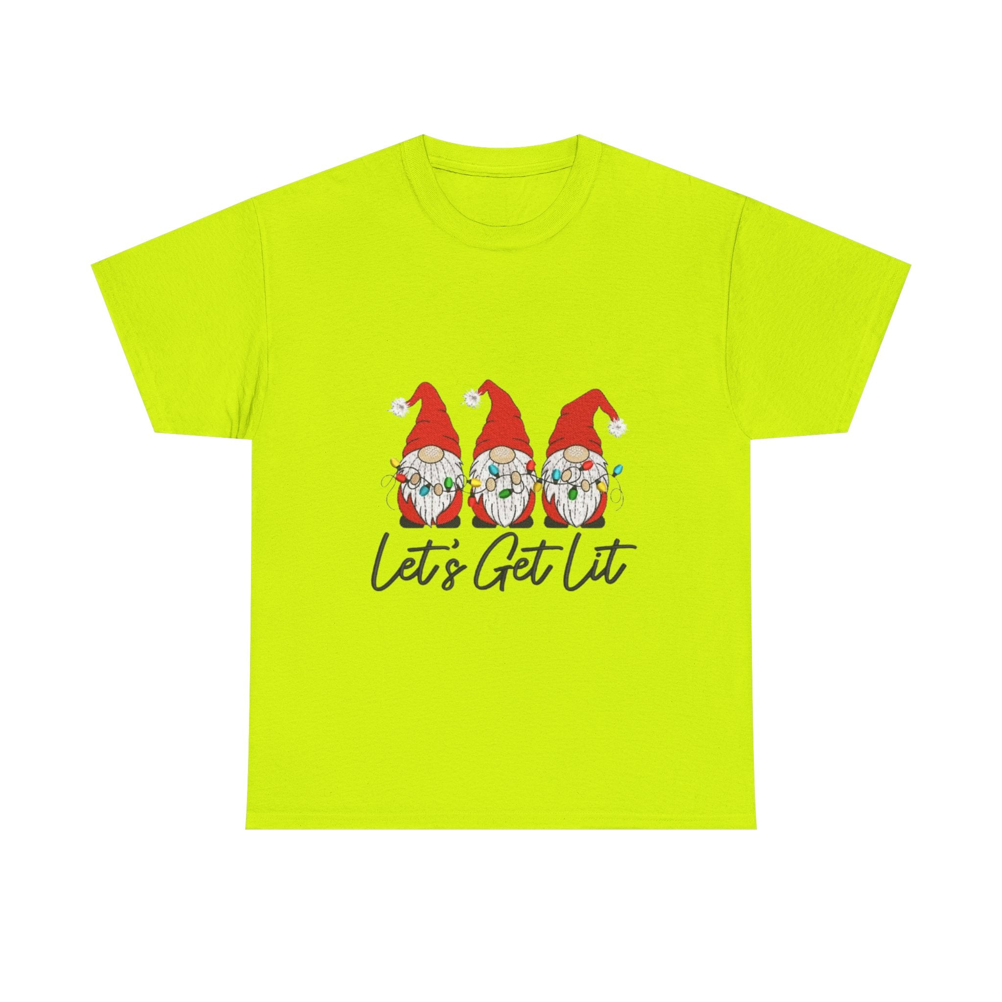 Let's Get Lit Gnome Unisex Heavy Cotton T-Shirt