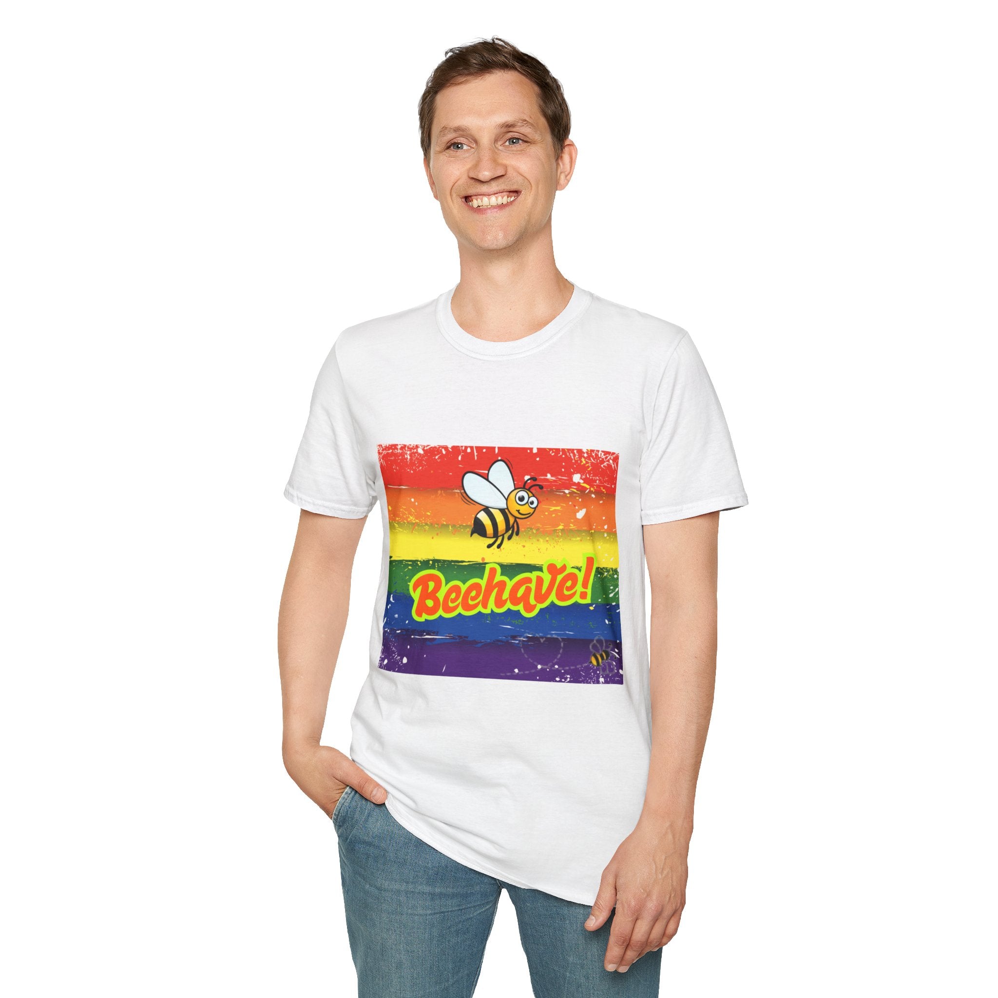 Beehave Rainbow Unisex Softstyle T-Shirt
