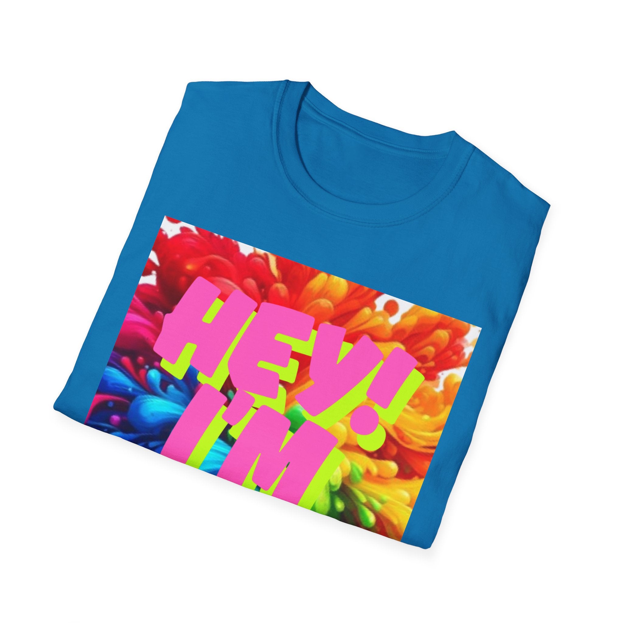 Hey I'm Gay! Heart Unisex Softstyle T-Shirt