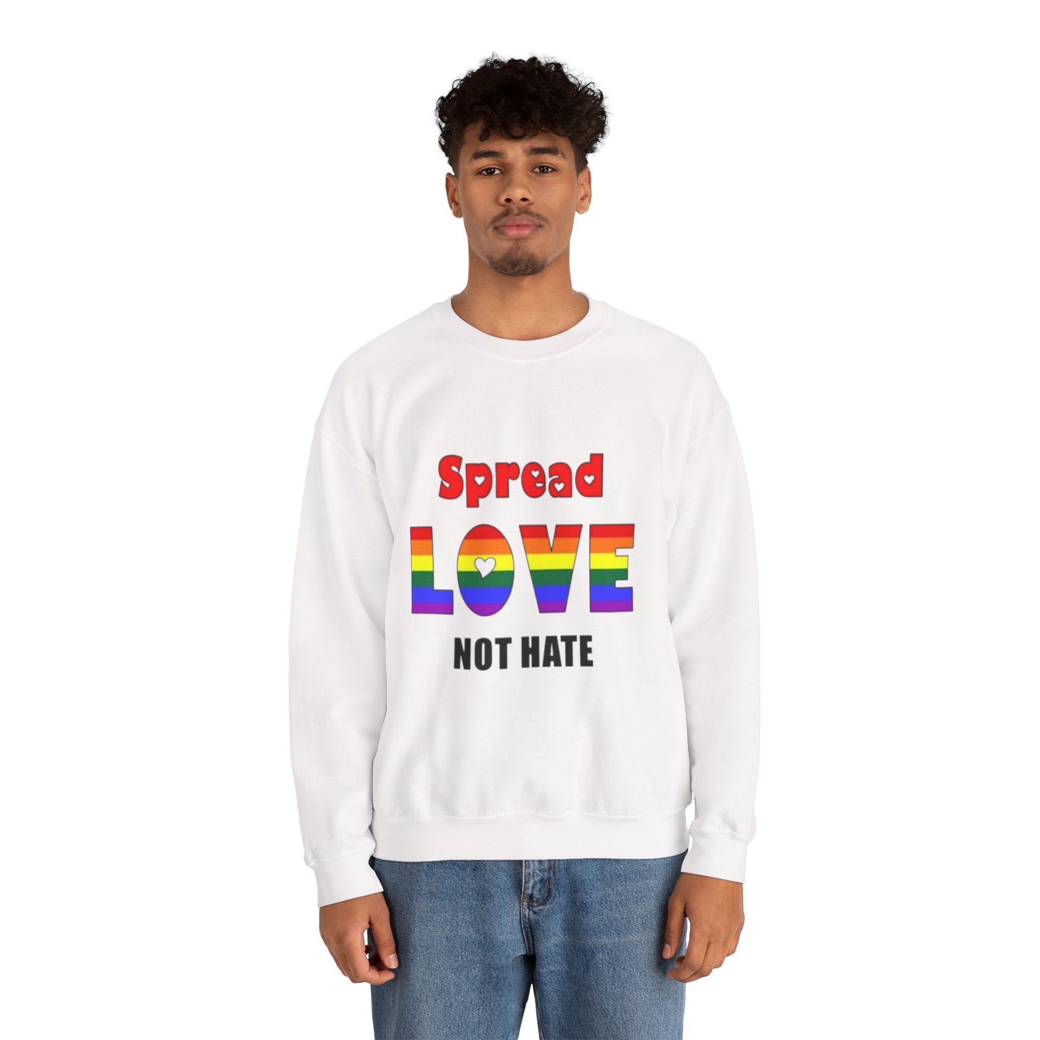Spread Love Not Hate Unisex Crewneck Sweatshirt