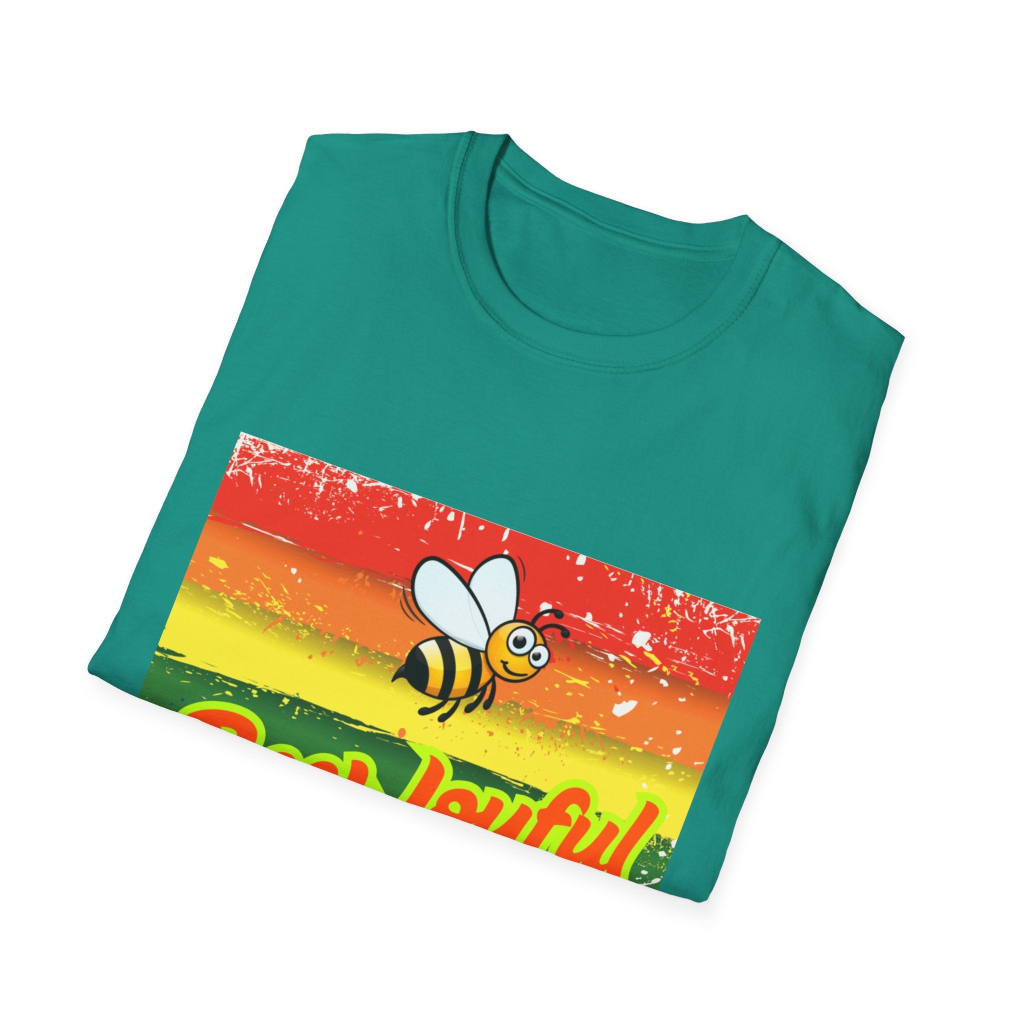 Bee Joyful Rainbow Unisex Softstyle T-Shirt