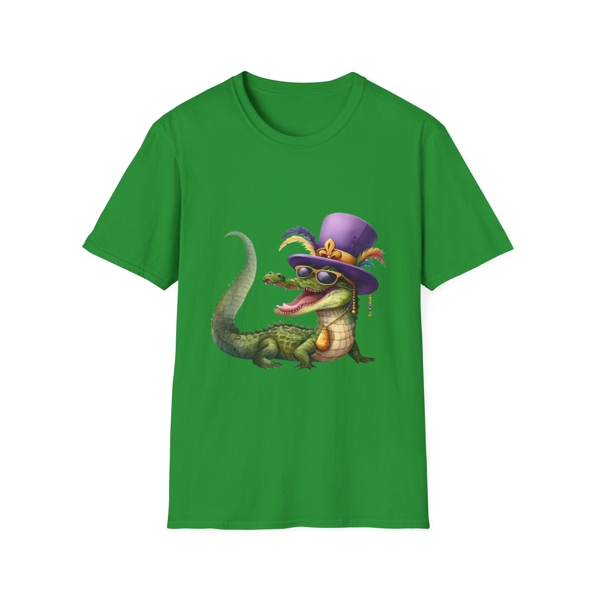 Mardi Gras Alligator Unisex Softstyle T-Shirt