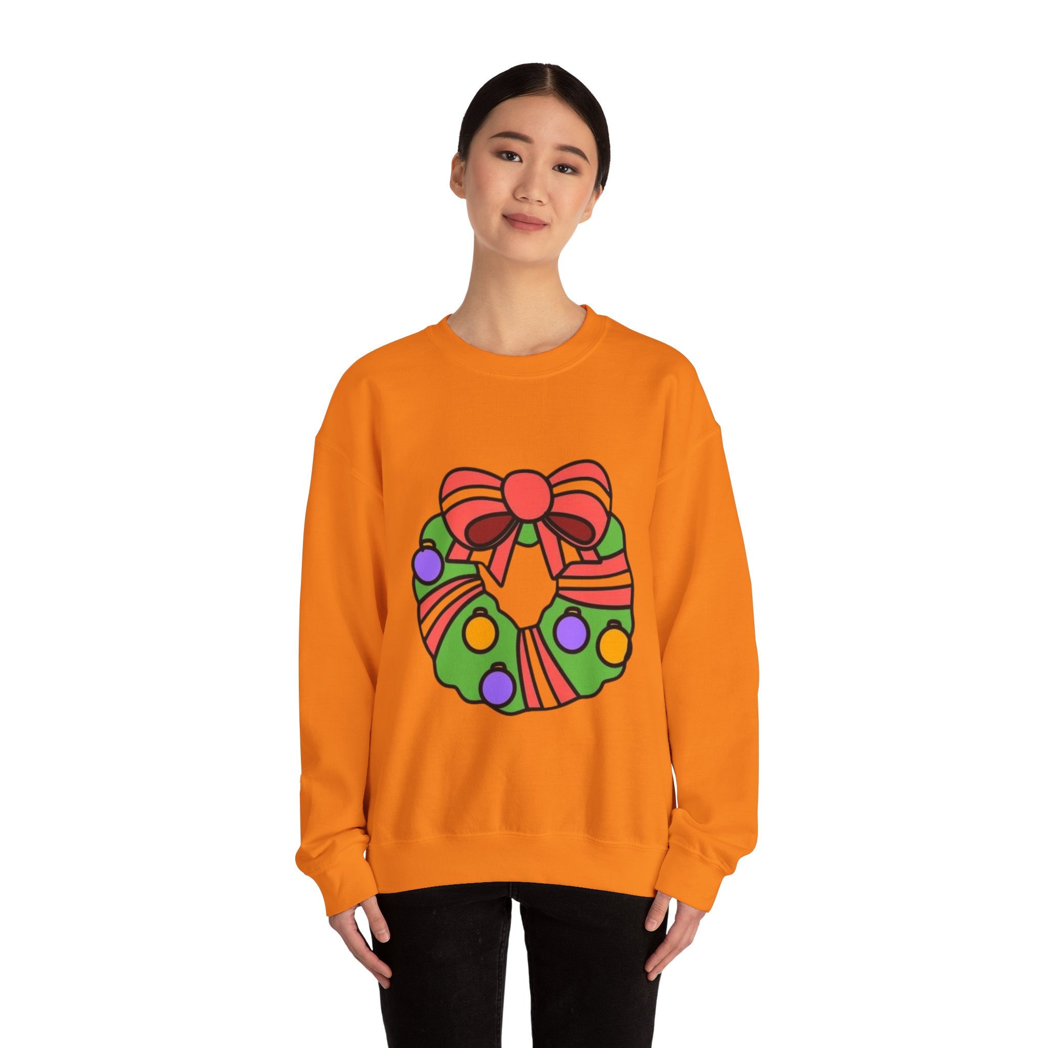 Holiday Wreath Unisex Heavy Blend™ Crewneck Sweatshirt
