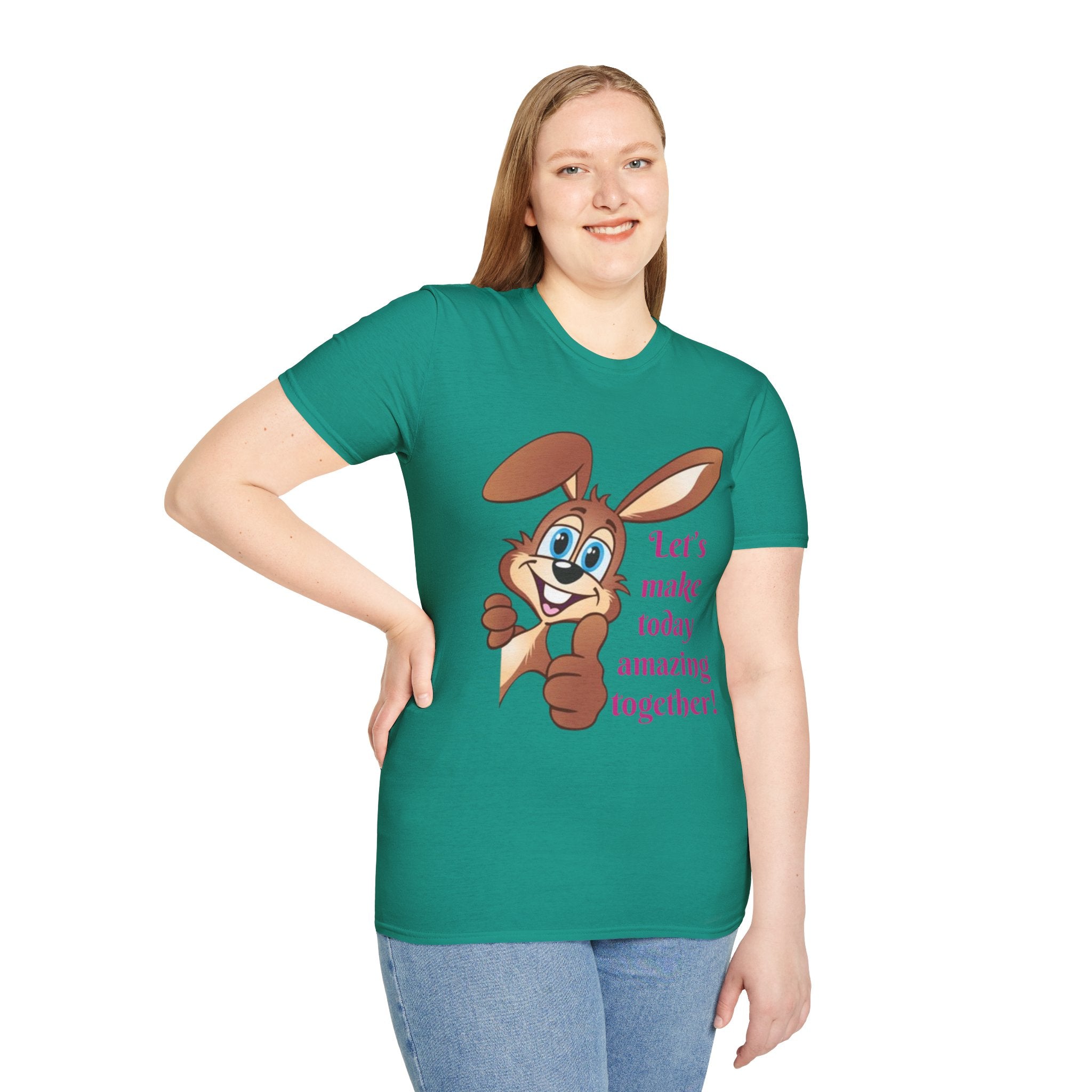 Let's make Today Amazing Together Bunny Unisex Softstyle T-Shirt
