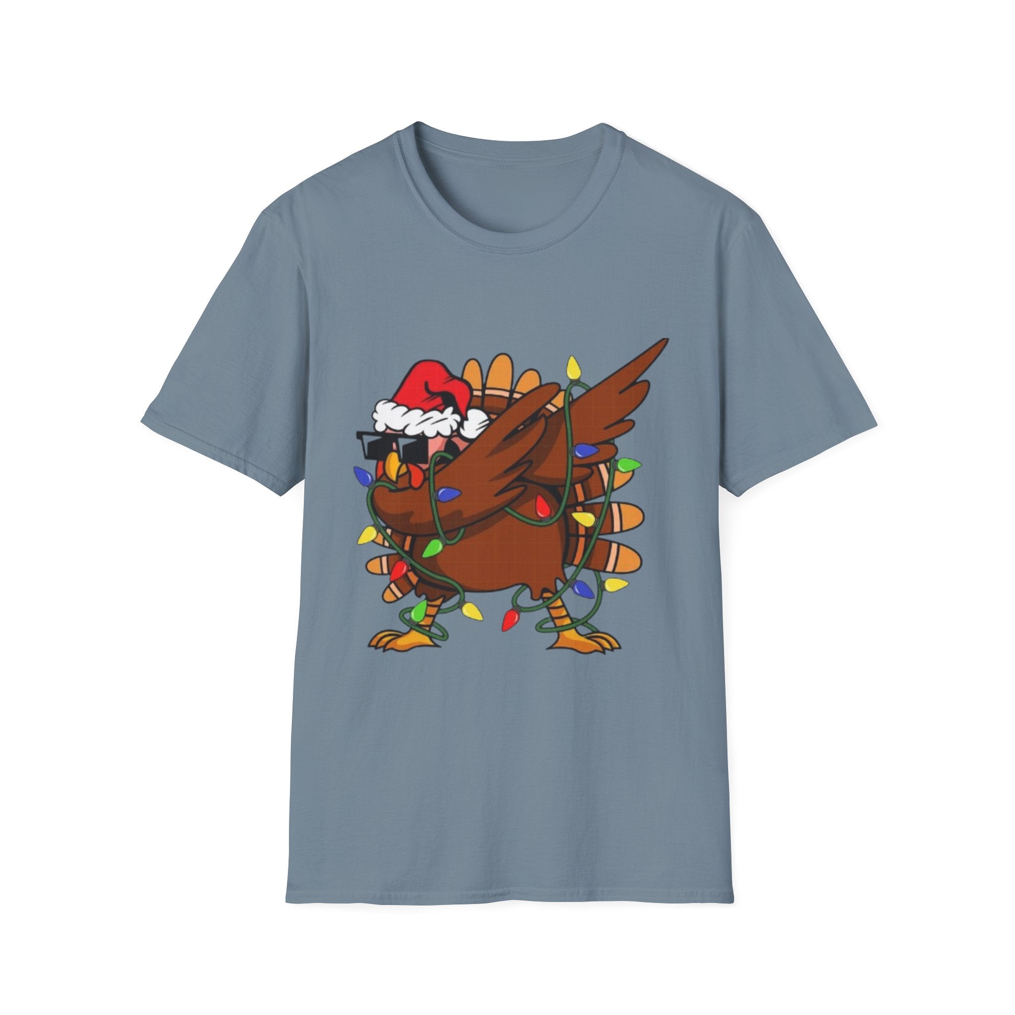 Dabbing Christmas Turkey Unisex Softstyle T-Shirt