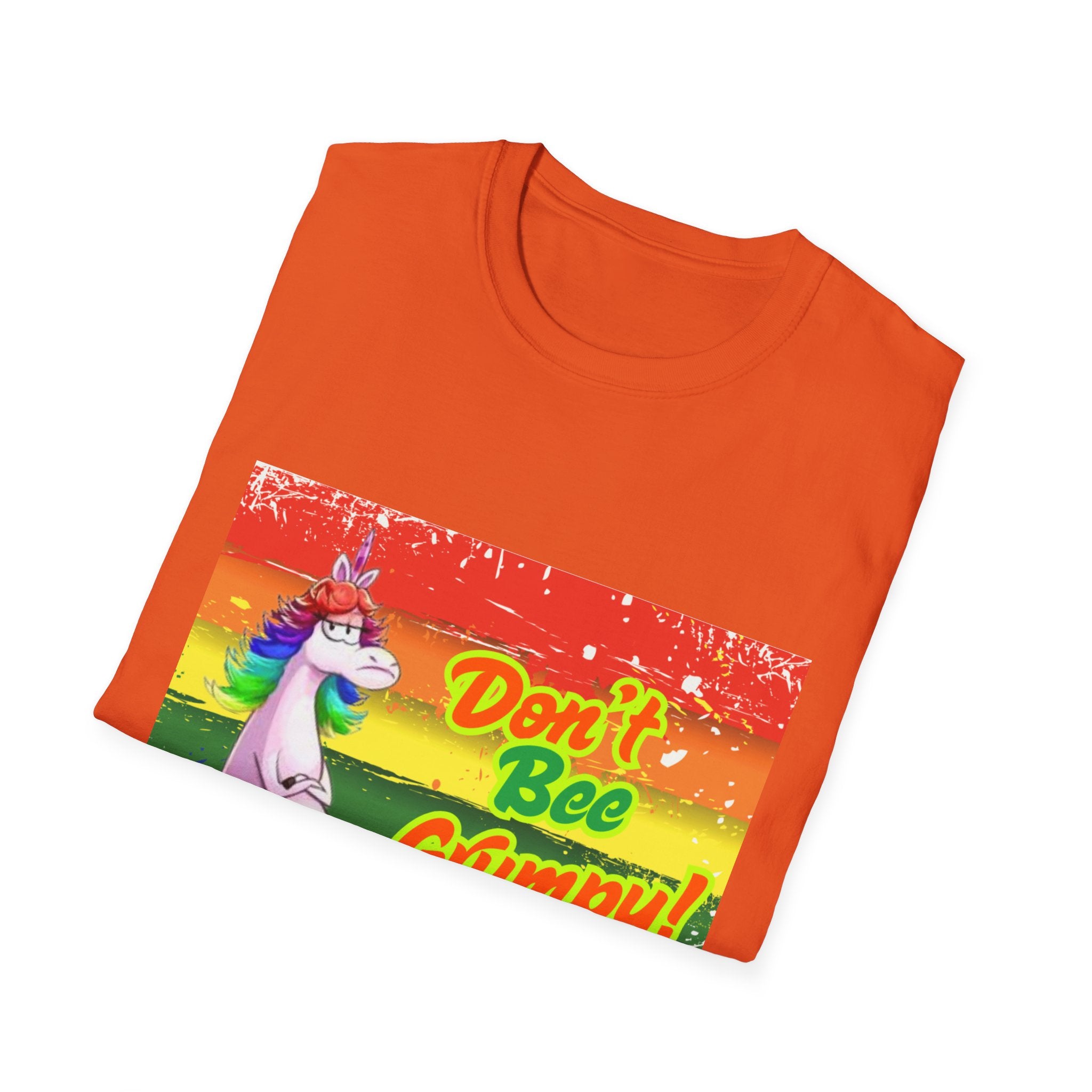 Don't Bee Grumpy Rainbow Unisex Softstyle T-Shirt