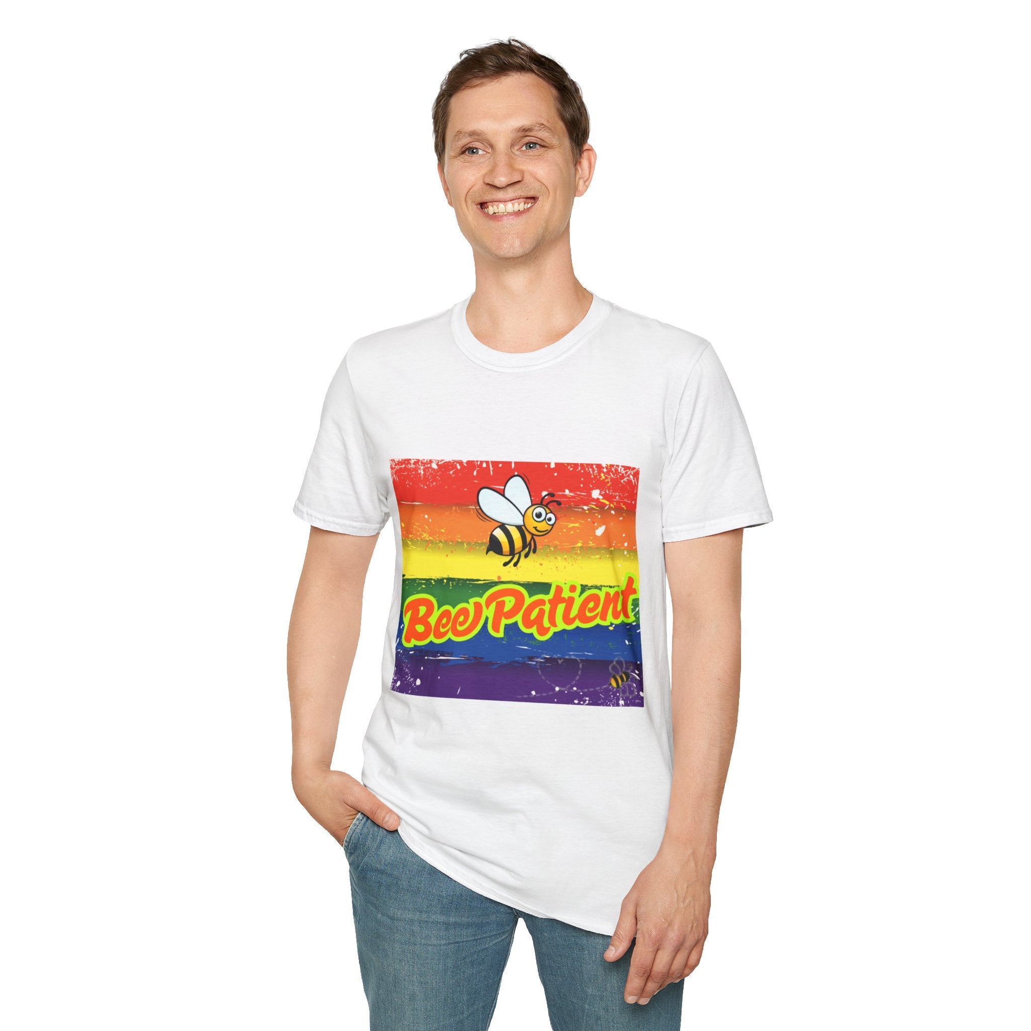 Bee Patient Rainbow Unisex Softstyle T-Shirt