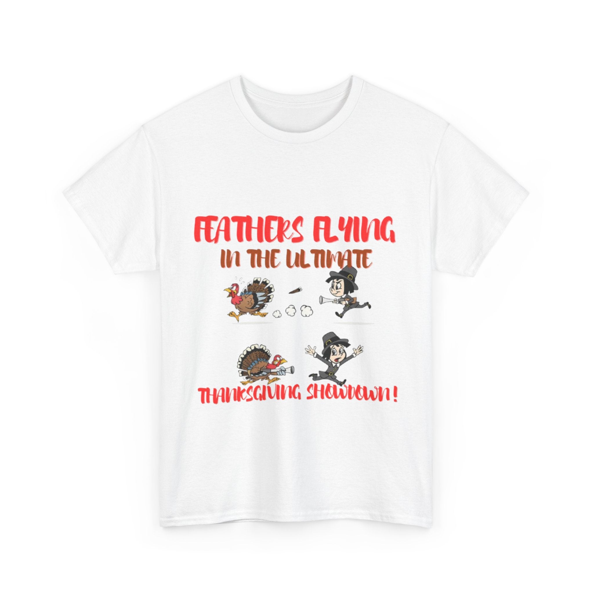 Feathers Flying In The Ultimate Thanksgiving Challenge Unisex Heavy Cotton T-Shirt
