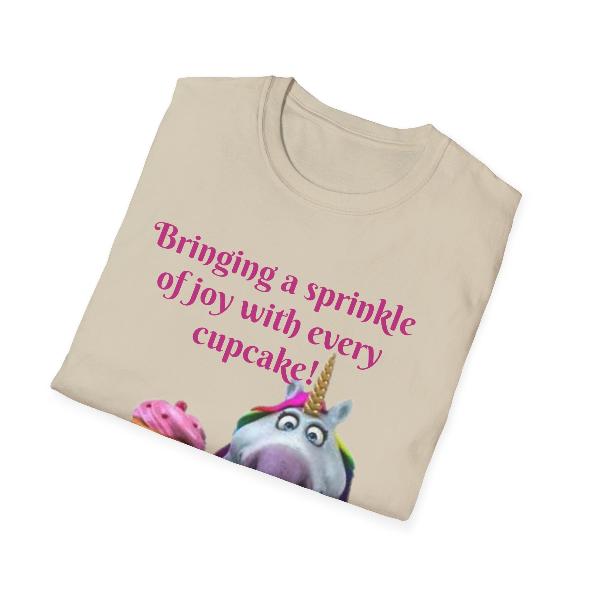 Bringing A Sprinkle Of Joy With Every Cupcake Unicorn Unisex Softstyle T-Shirt
