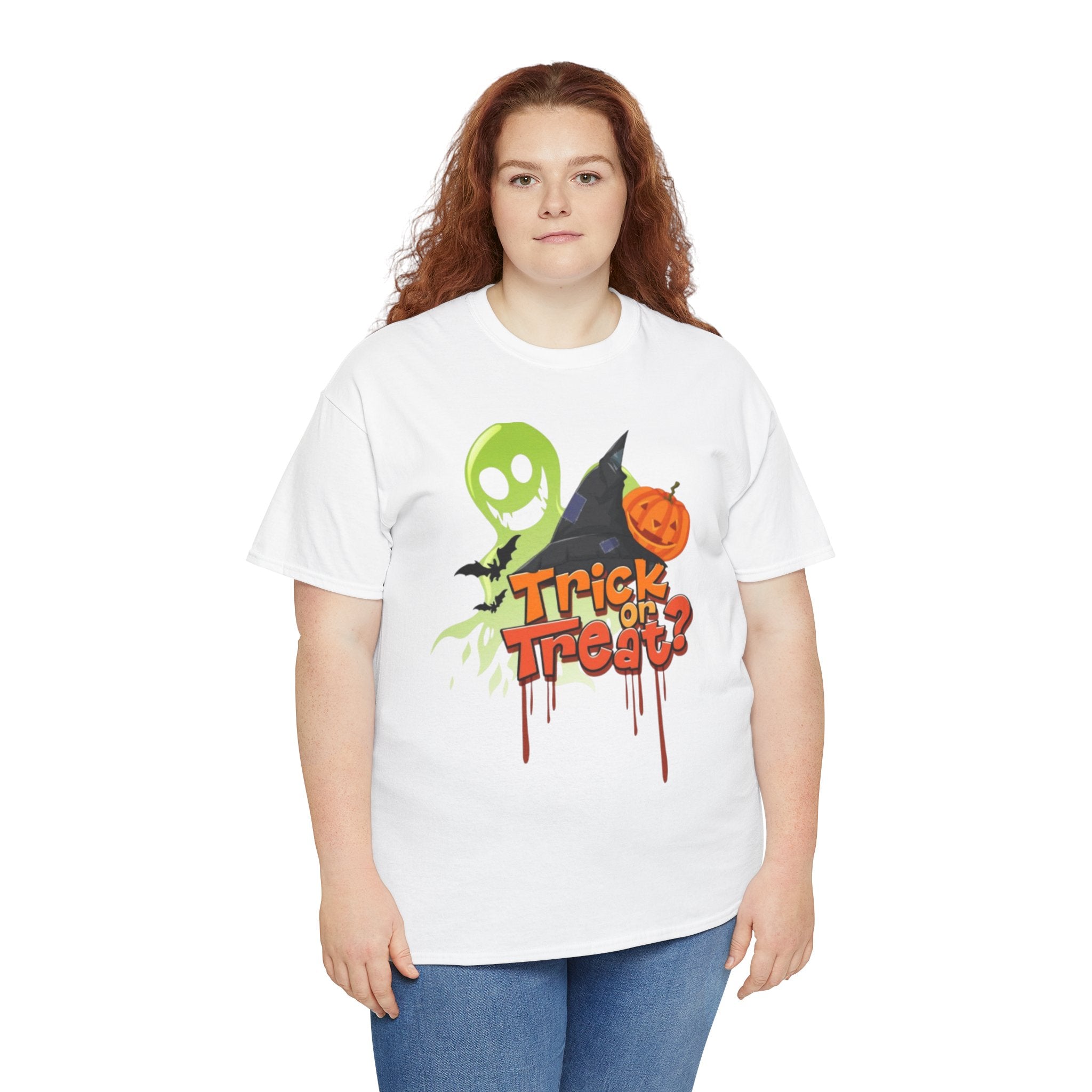 Halloween Trick or Treat Unisex Heavy Cotton Short Sleeve T-Shirt