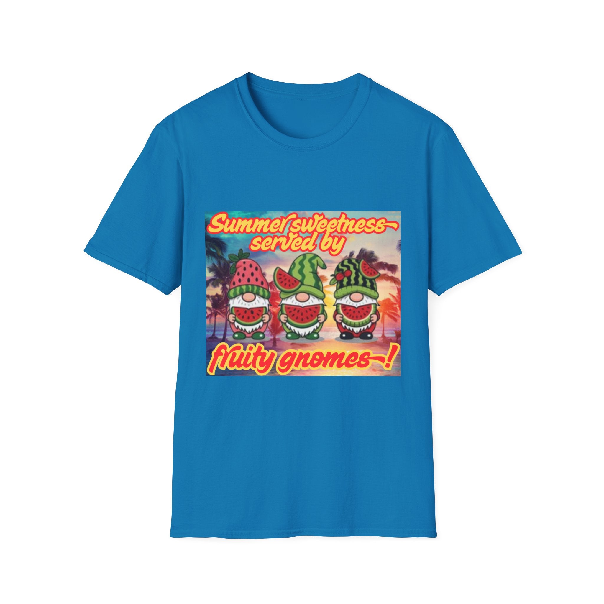 Summer Sweetness Served By Fruity Gnomes Unisex Softstyle T-Shirt