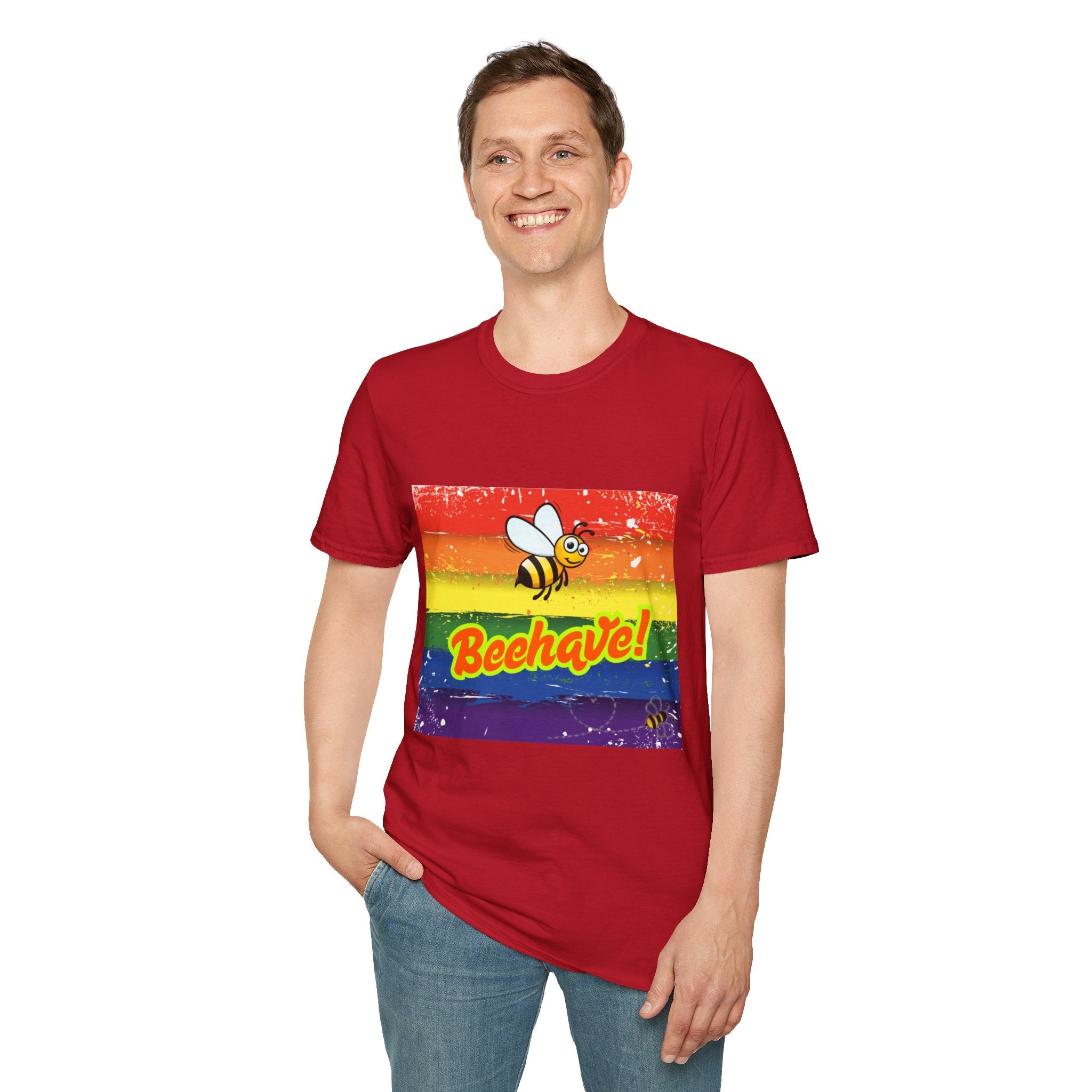 Beehave Rainbow Unisex Softstyle T-Shirt