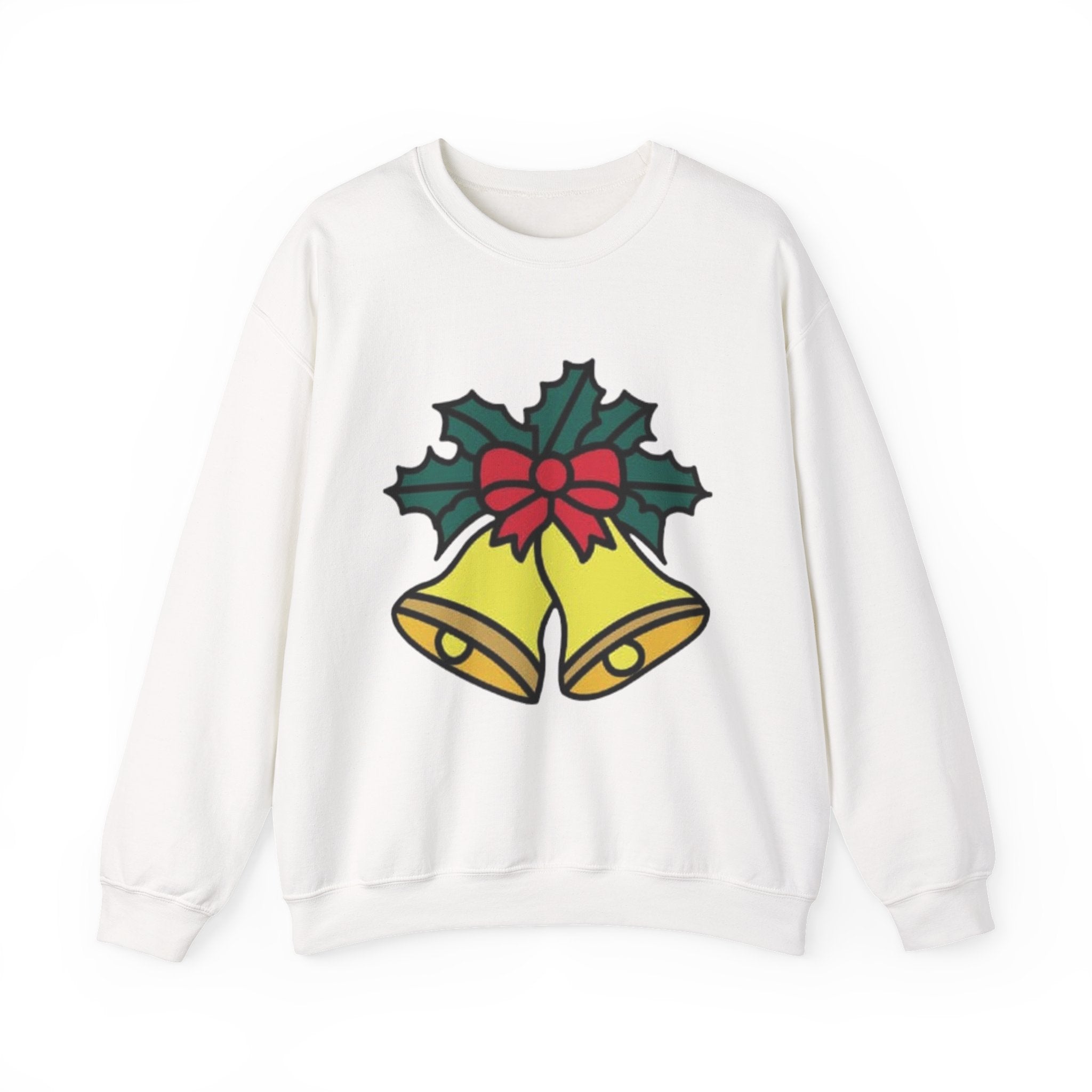Festive Holiday Bells & Holly Unisex Heavy Blend™ Crewneck Sweatshirt