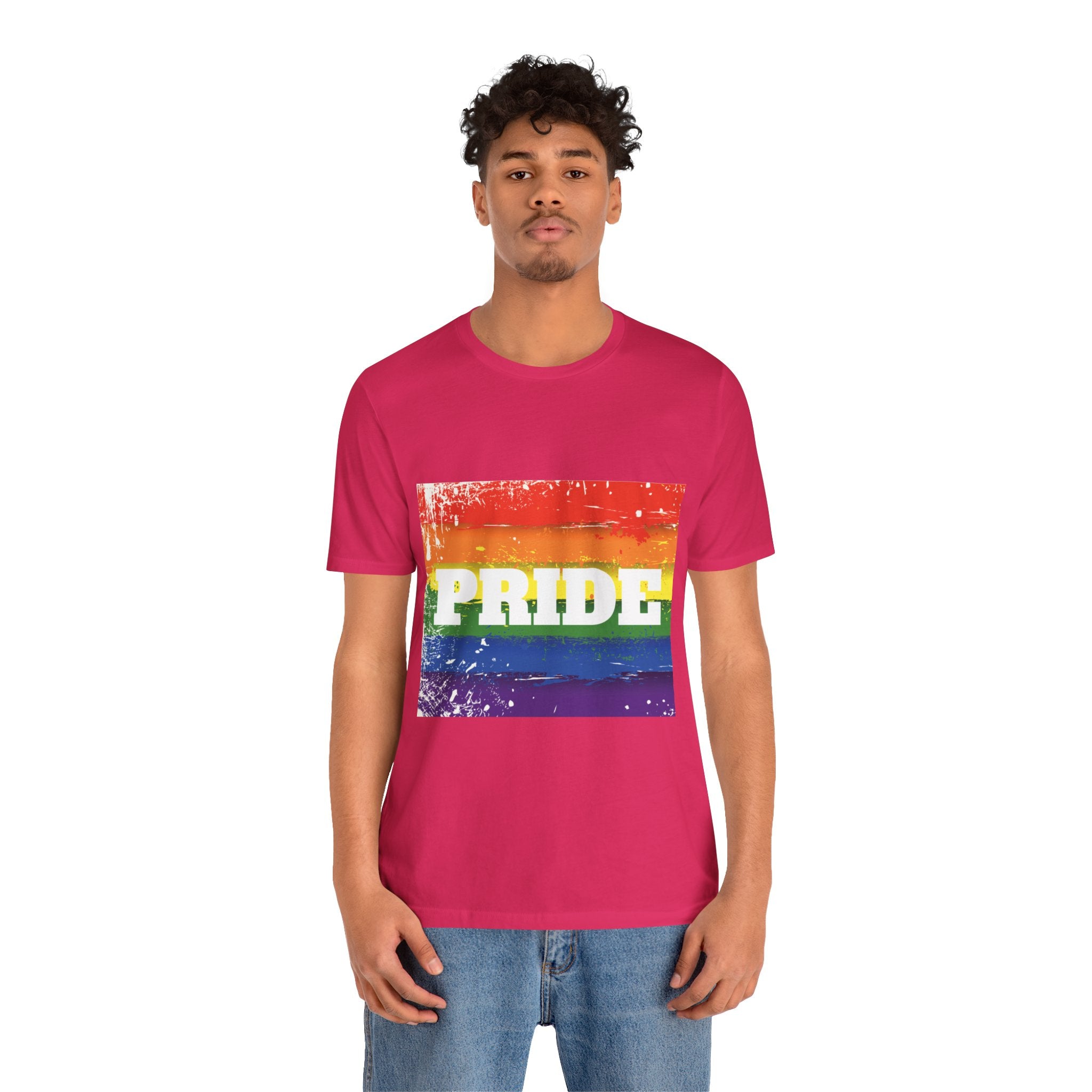 Pride Rainbow Unisex Jersey Short Sleeve T-Shirt